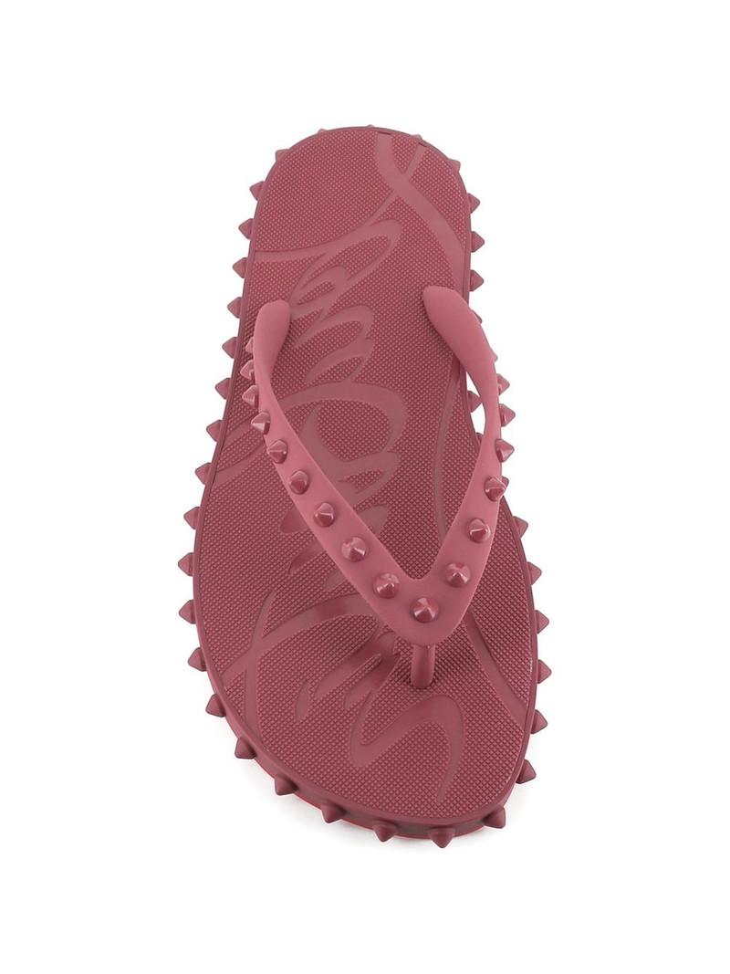 Super Loubi spike-embellished flip-flops 4