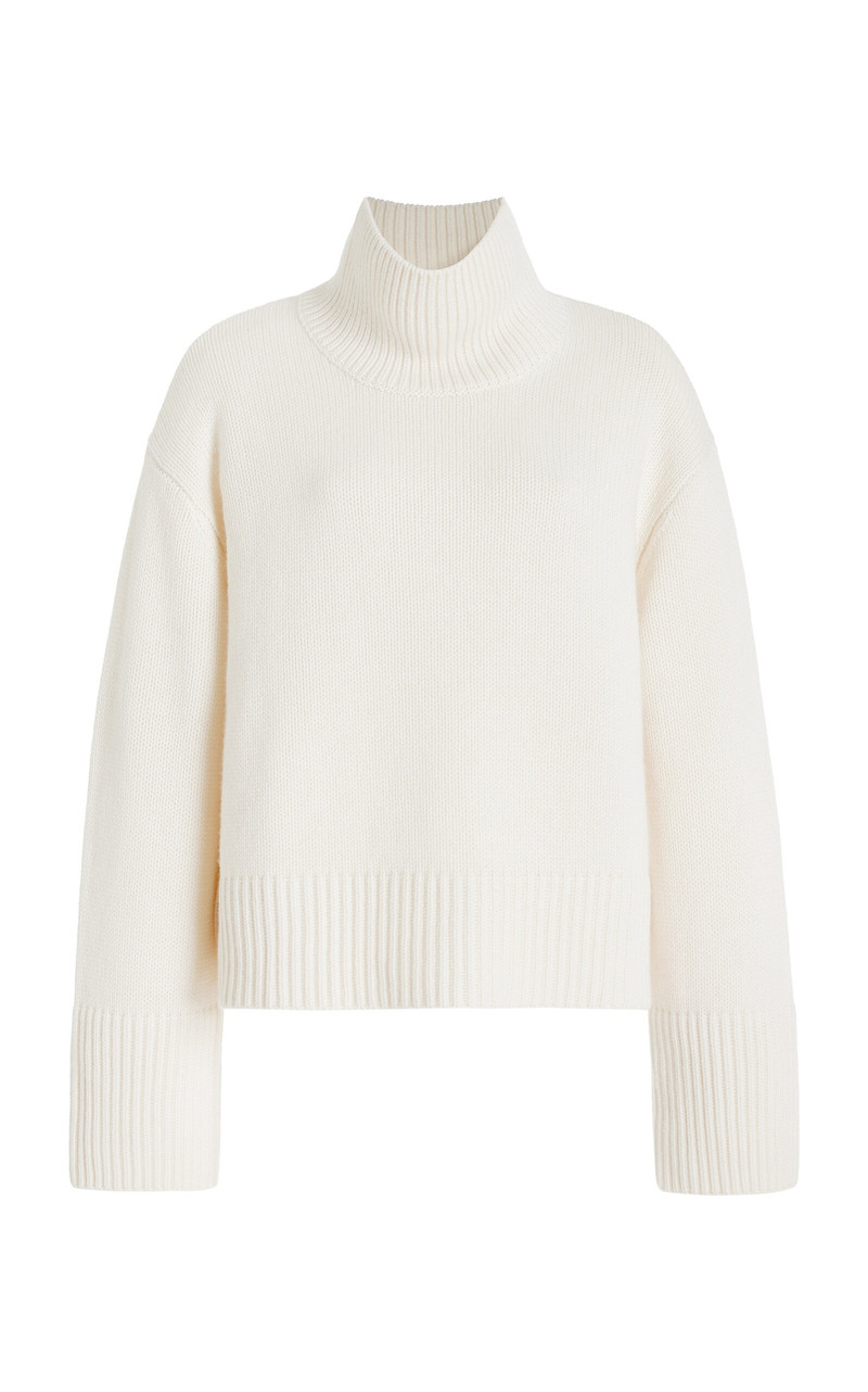 Fleur Knit Cashmere Sweater white 1