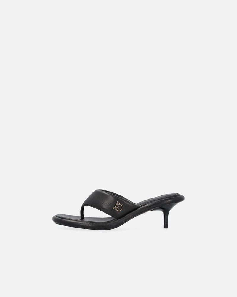 PINKO NAPPA LEATHER THONG SANDALS WITH HEEL outlook