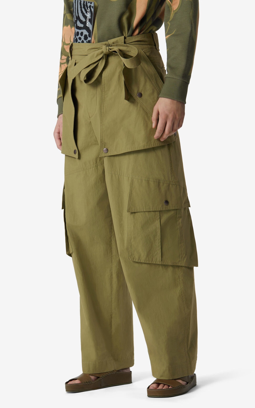 Wide cargo trousers - 4