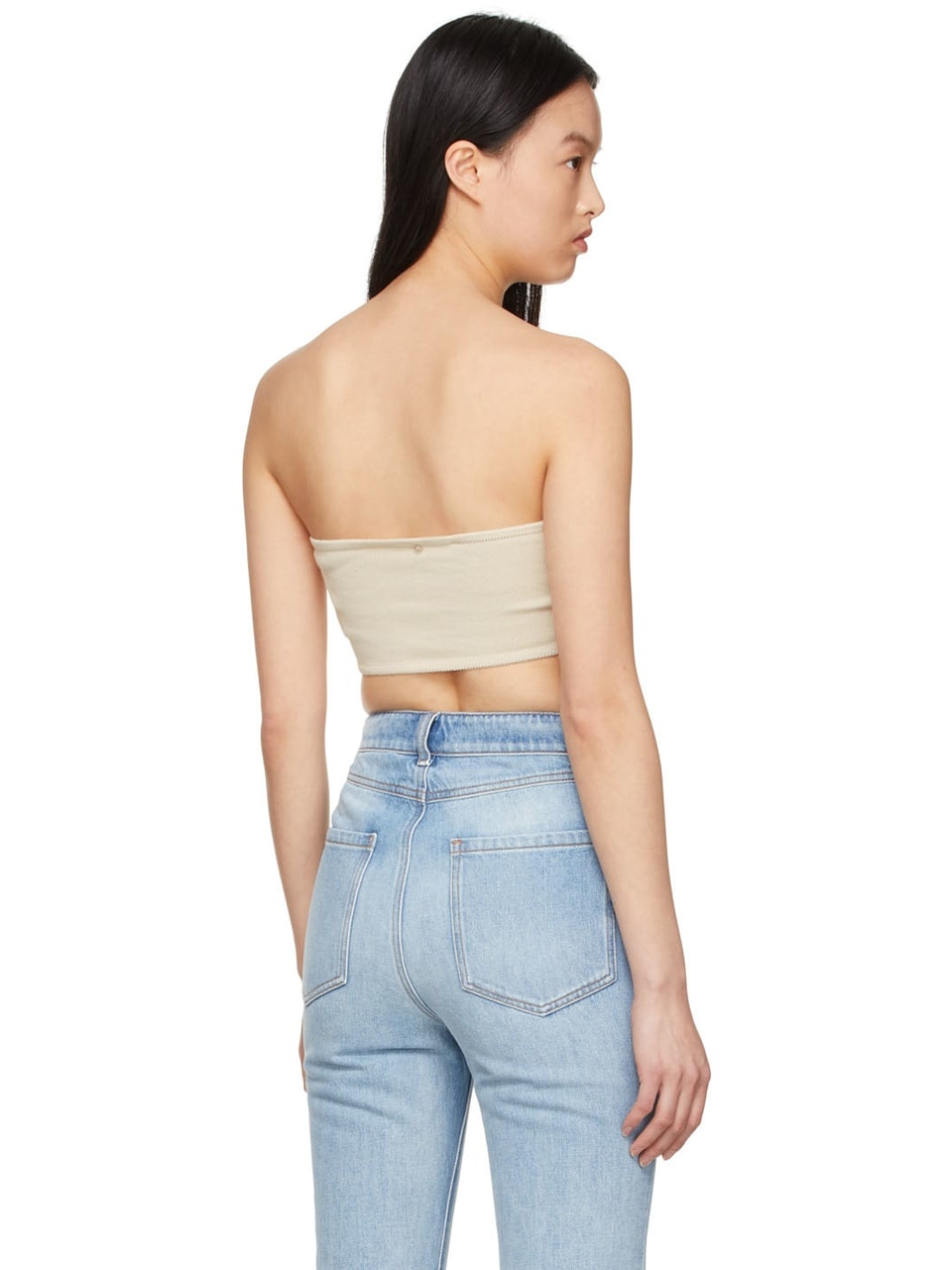 Beige Cotton Bandeau - 3