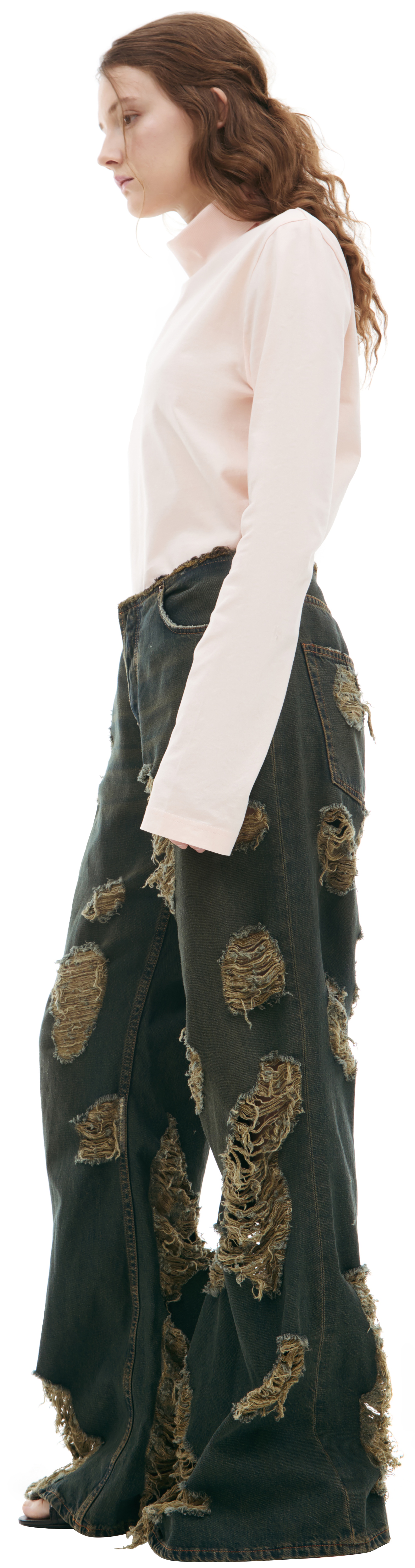 RIPPED JEANS WITH SCUFFED EFFECT - 2