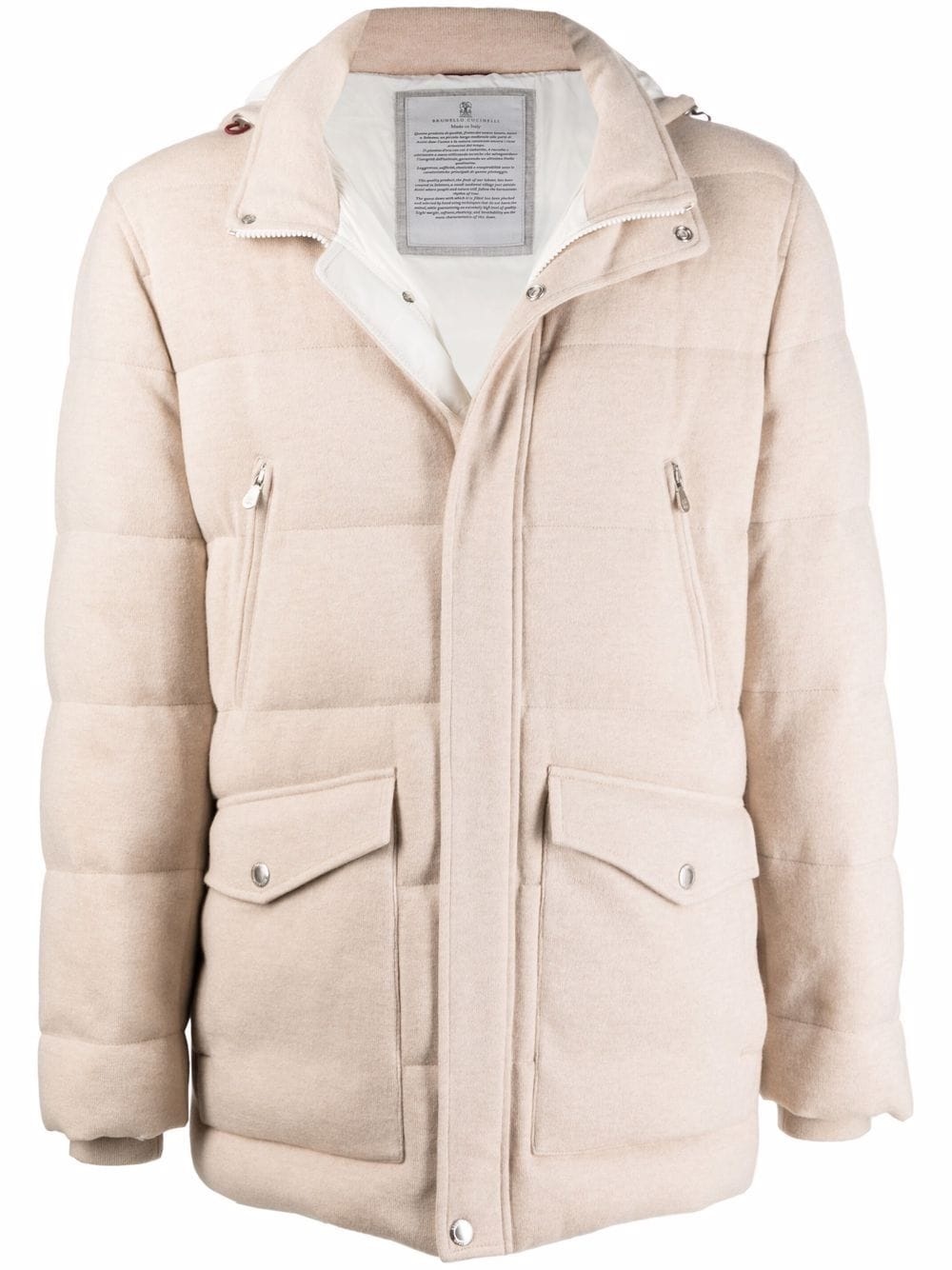 cashmere padded jacket - 1