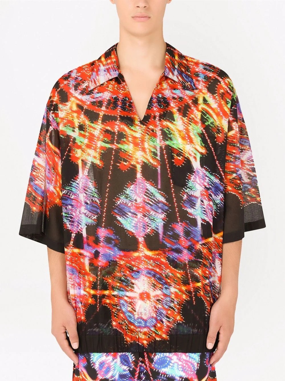 graphic-print cotton shirt - 3