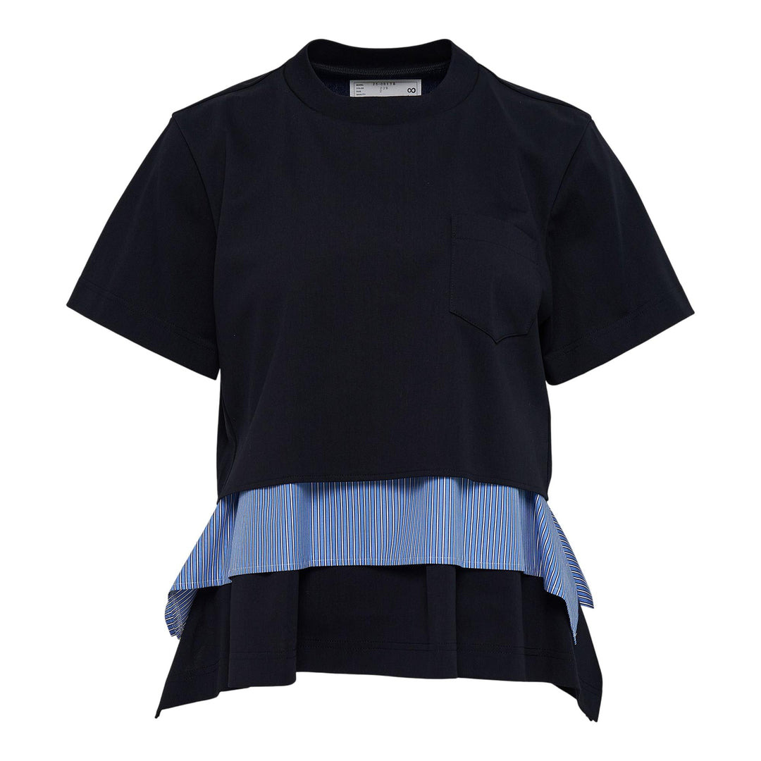 Poplin x Cotton Jersey T-Shirt - 1