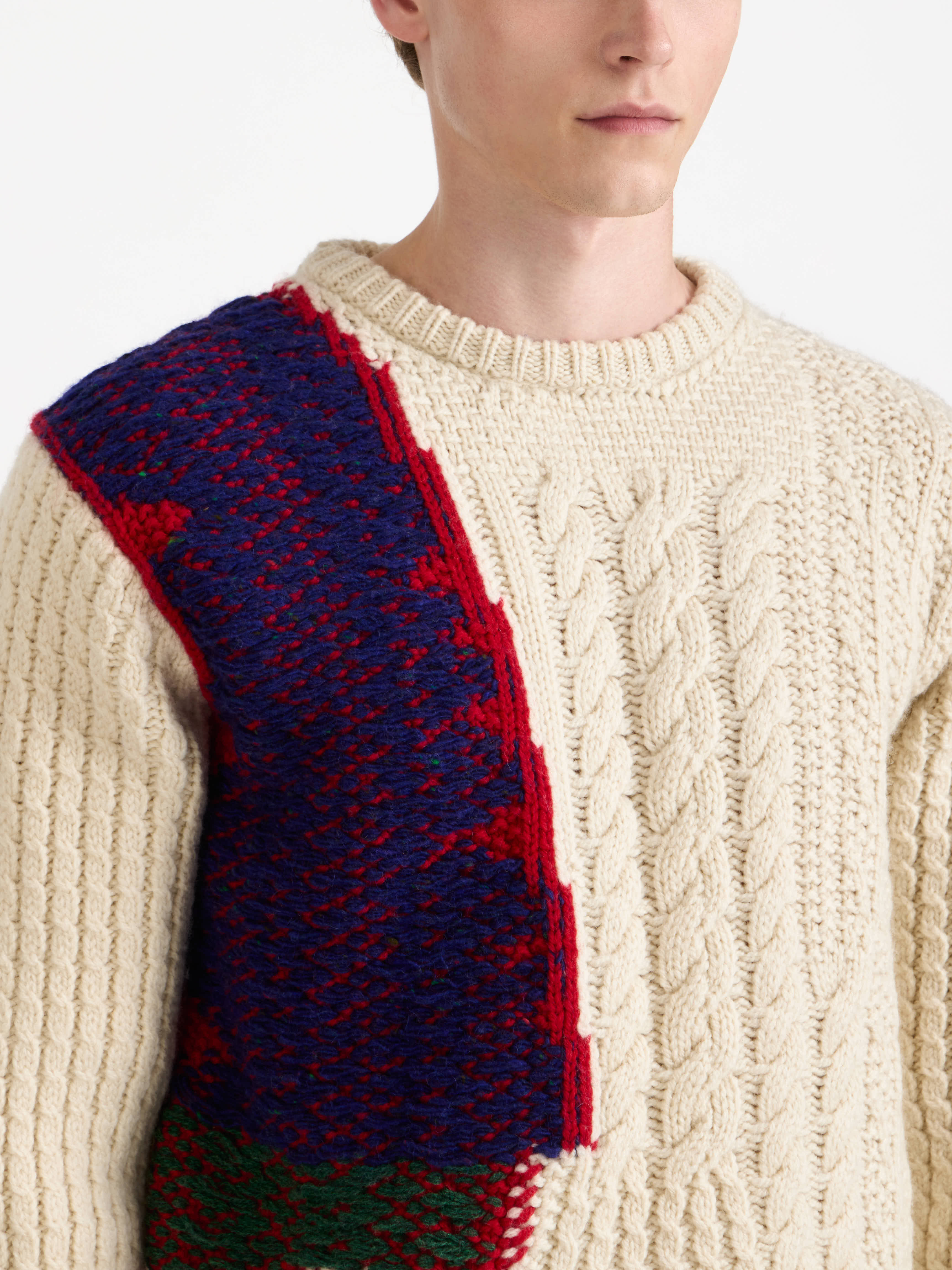 CABLE-KNIT JUMPER IN IVORY - 6