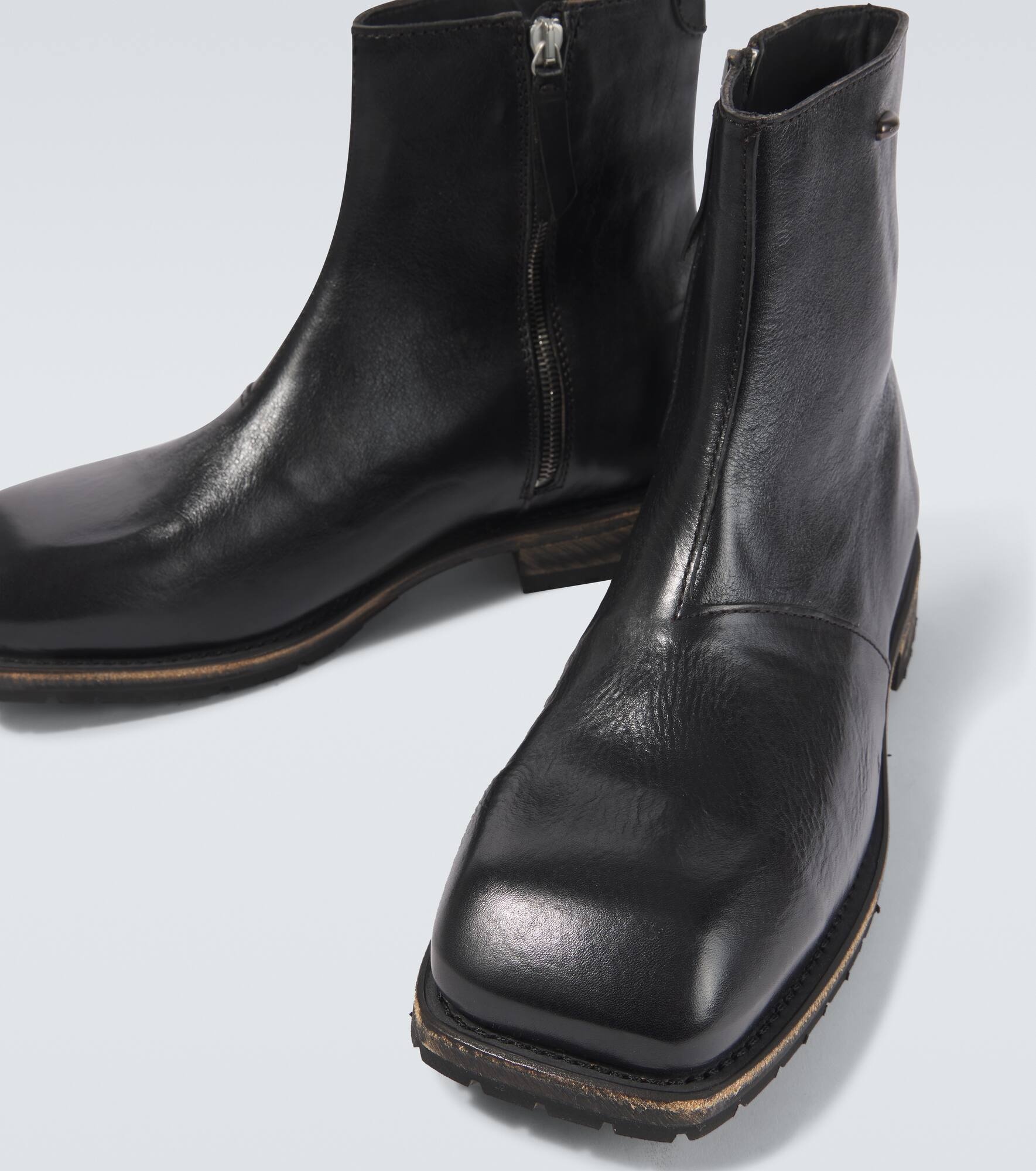 Engine leather ankle boots - 3