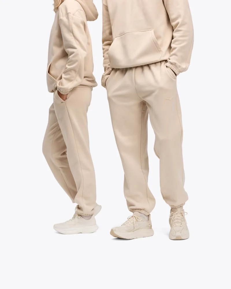 Essential Jogger Pants in Oatmeal - 1