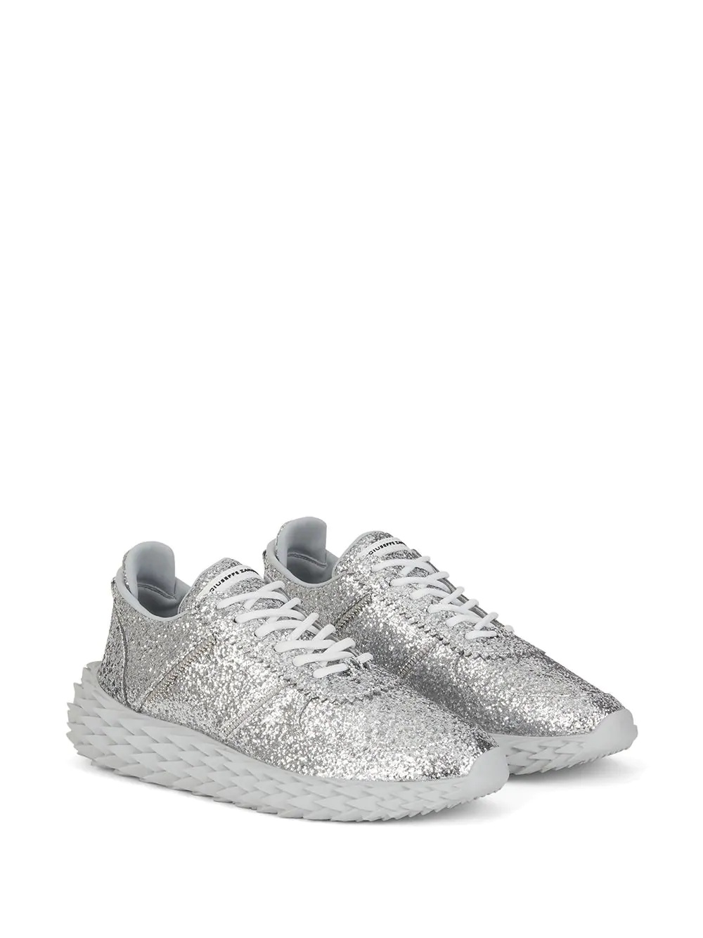 low-top glitter trainers - 2