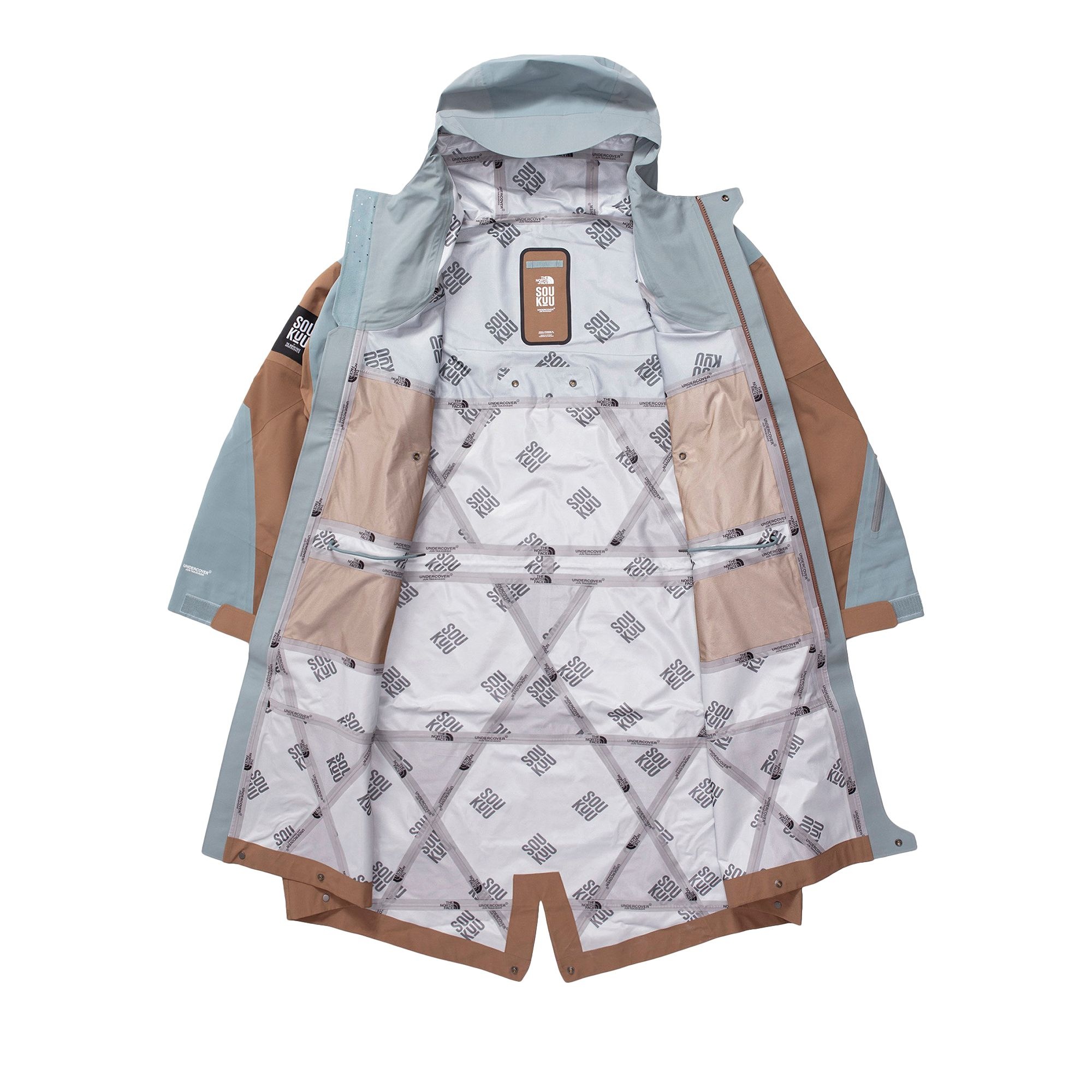 The North Face x Undercover Soukuu Geodesic Shell Jacket 'Sepia Brown/Concrete Grey' - 3
