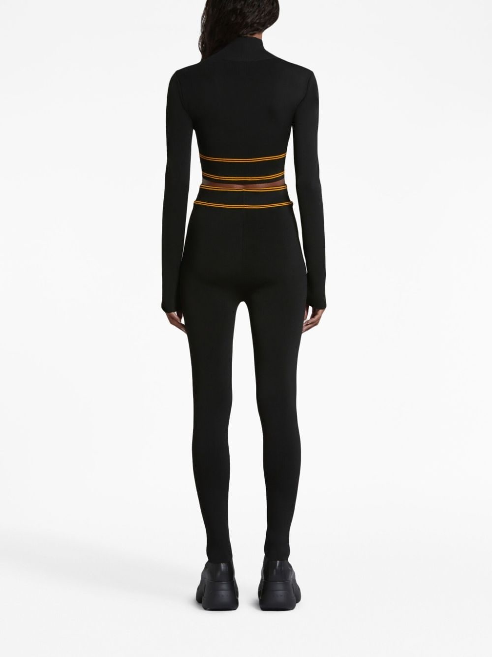 stripe-detail high-waisted leggings - 4