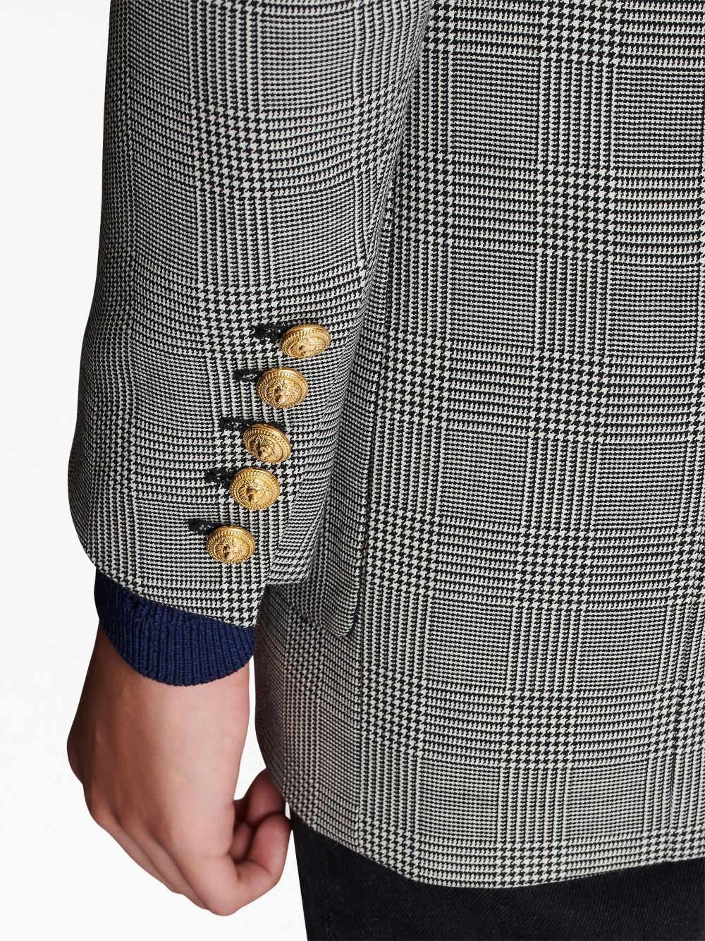 single-breasted wool blazer - 6