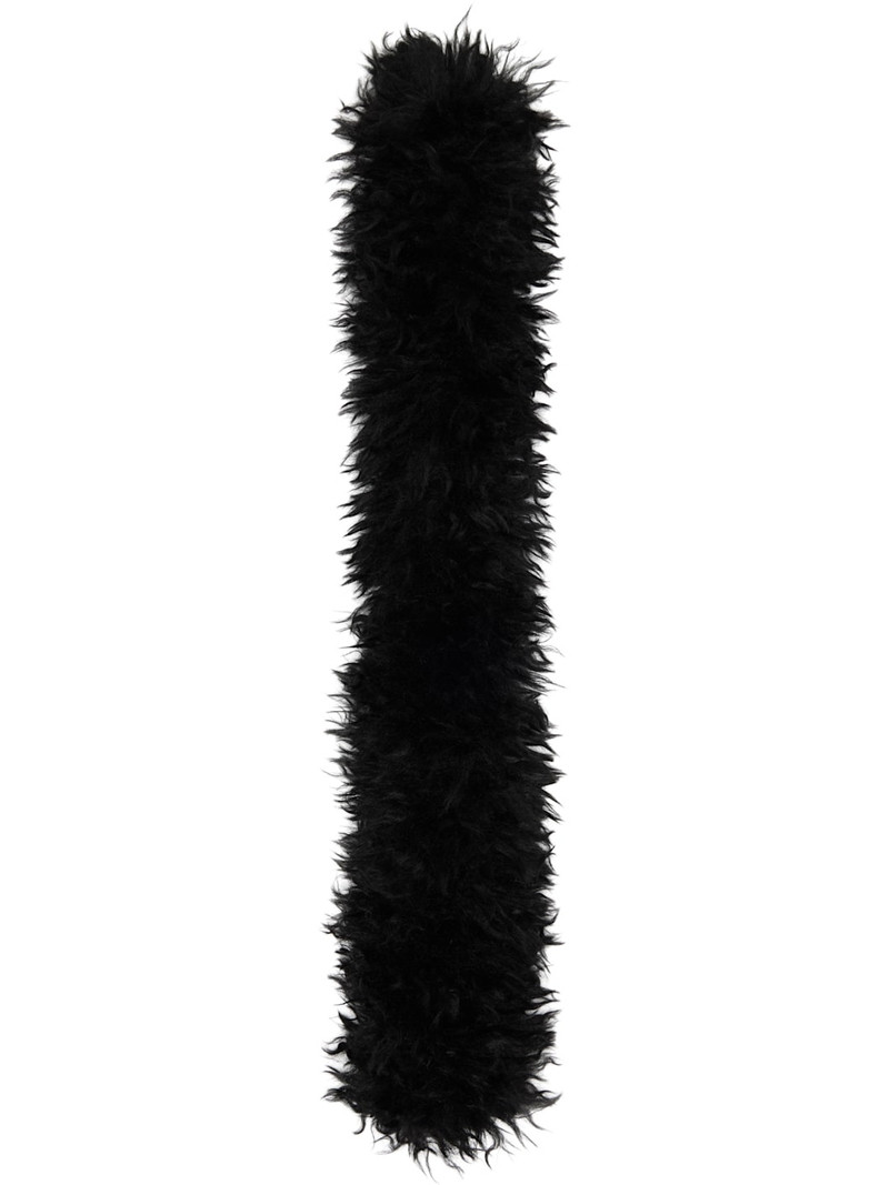 Black Faux-Fur Scarf 1