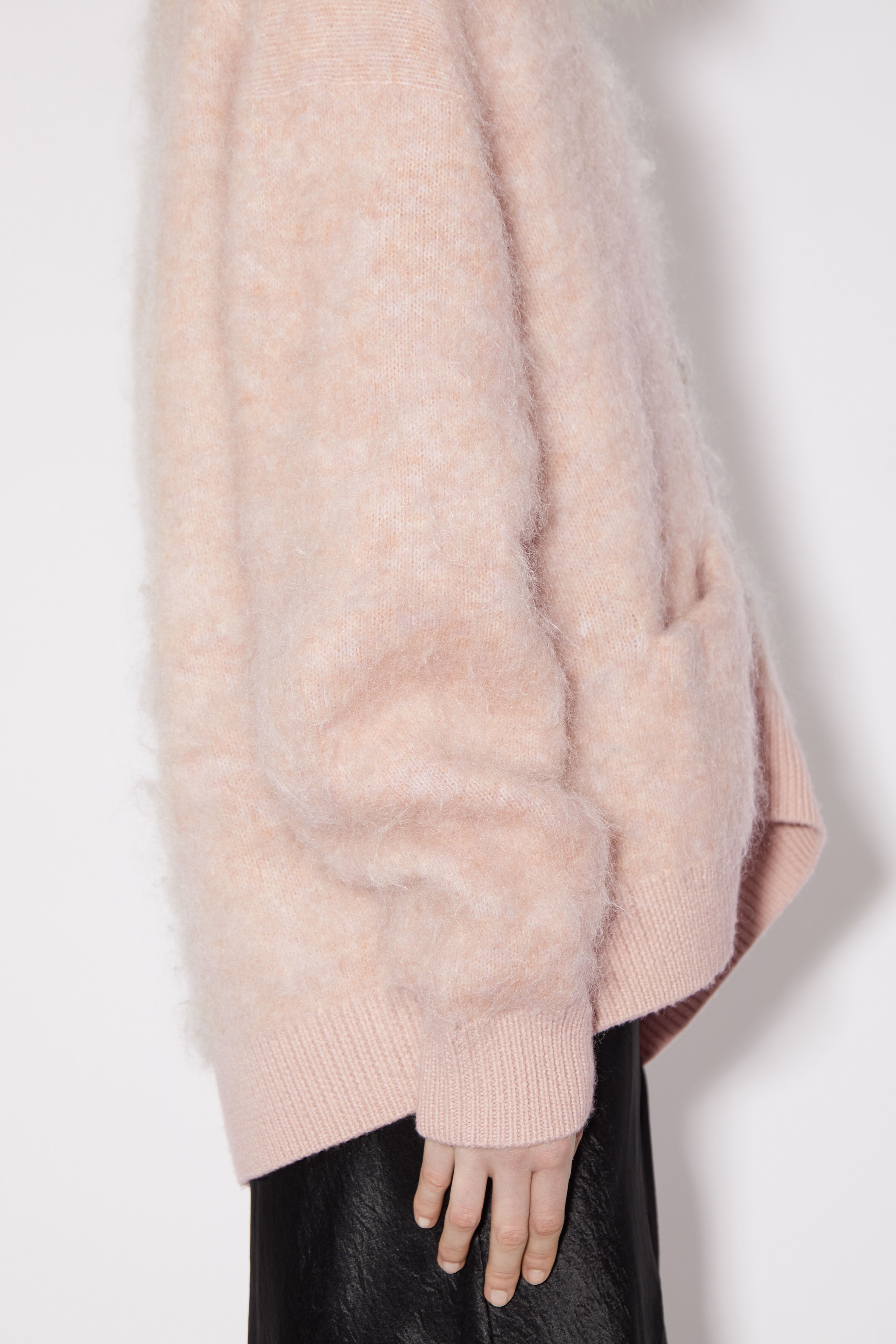 Wool mohair cardigan - Faded pink - 4