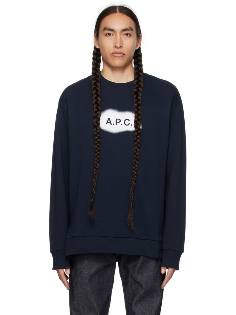 Navy Printed Sweatshirt 1