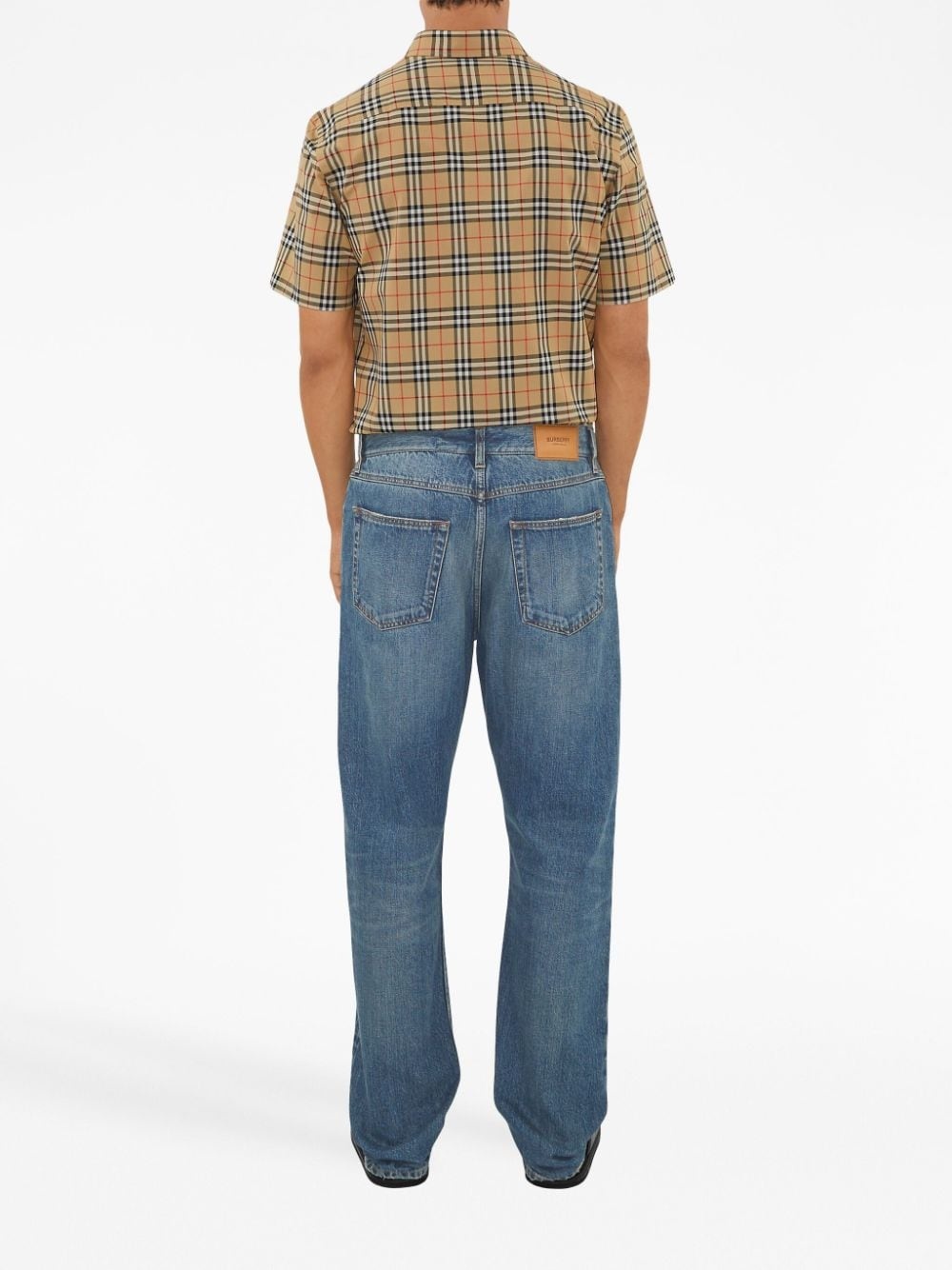 nova-check pattern cotton shirt - 4