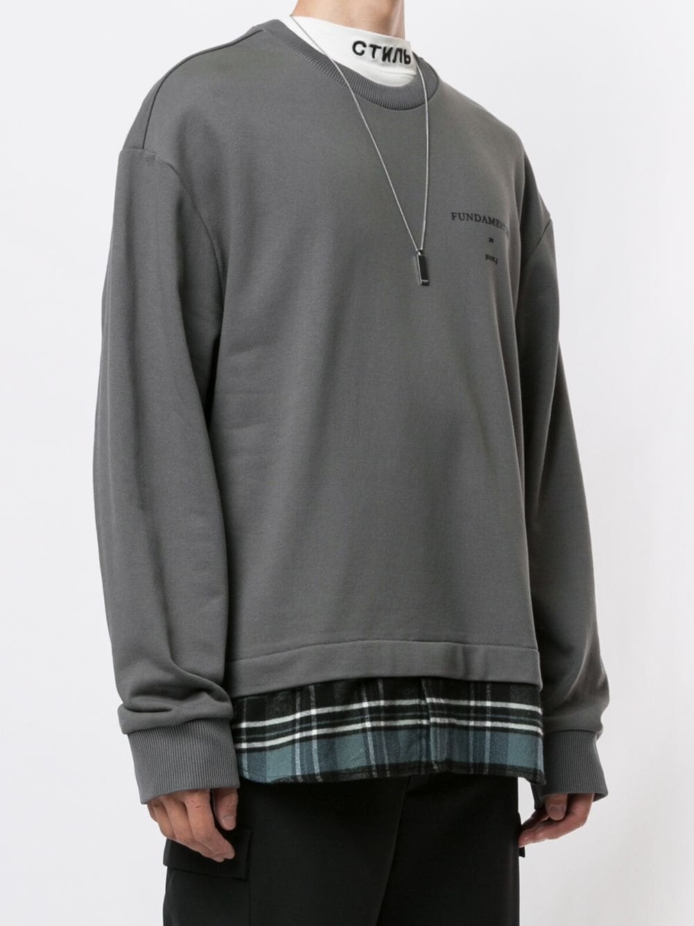 oversized layered hem sweatshirt - 3