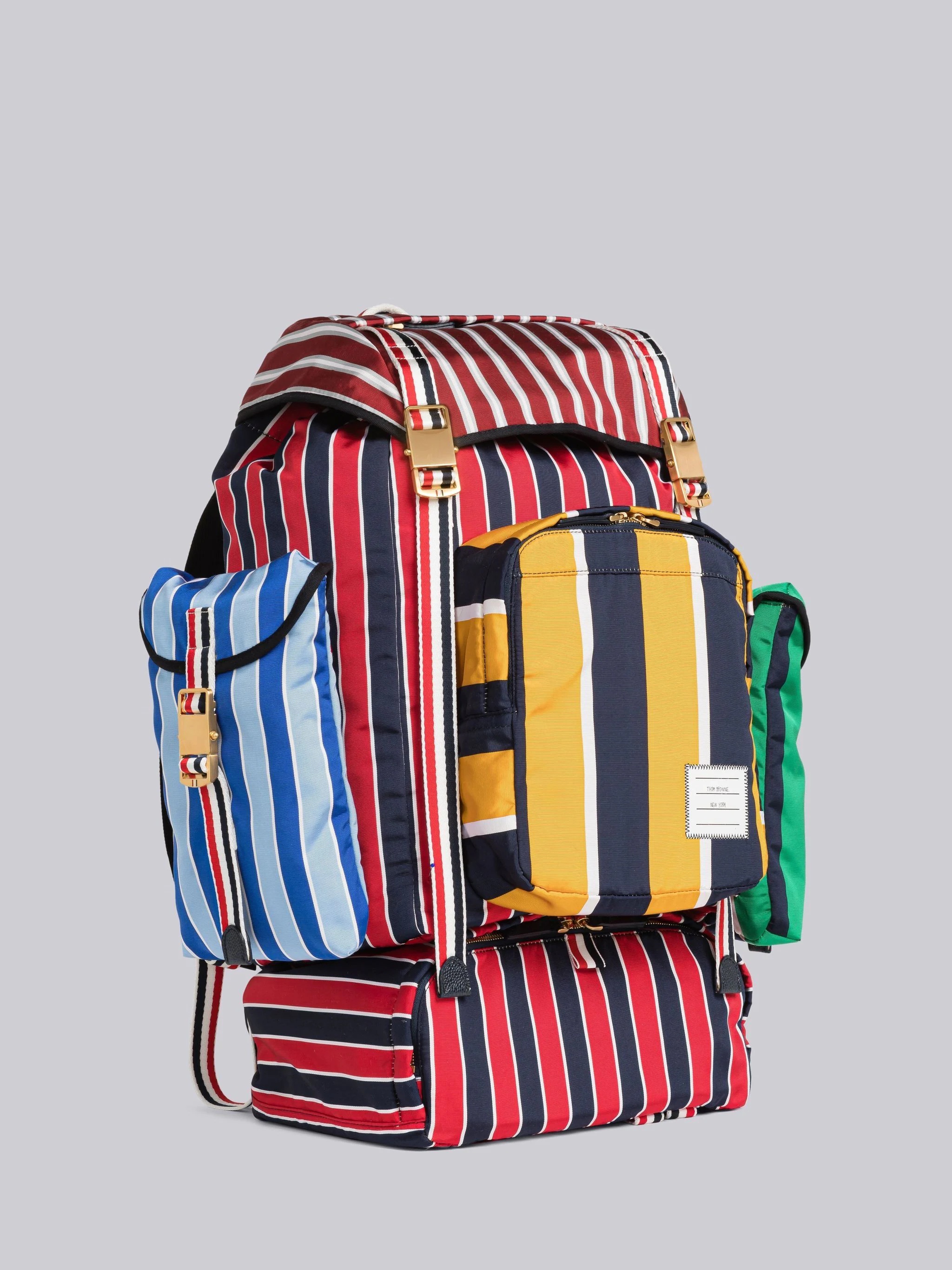 Fun-Mix Stripe Tie Jacquard Mountaineering Backpack - 3