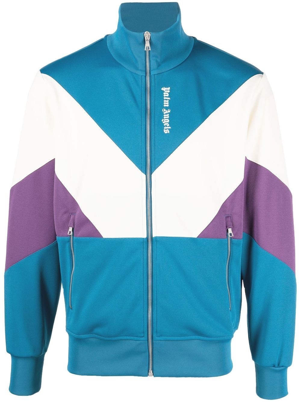 colour-block track jacket - 1