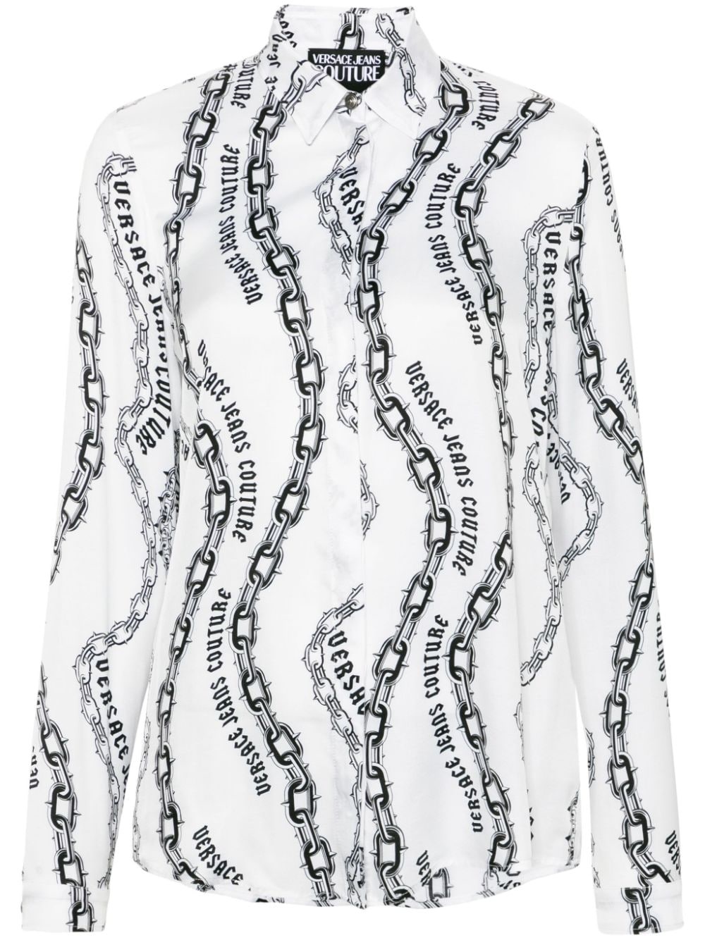 chain-link print shirt - 1