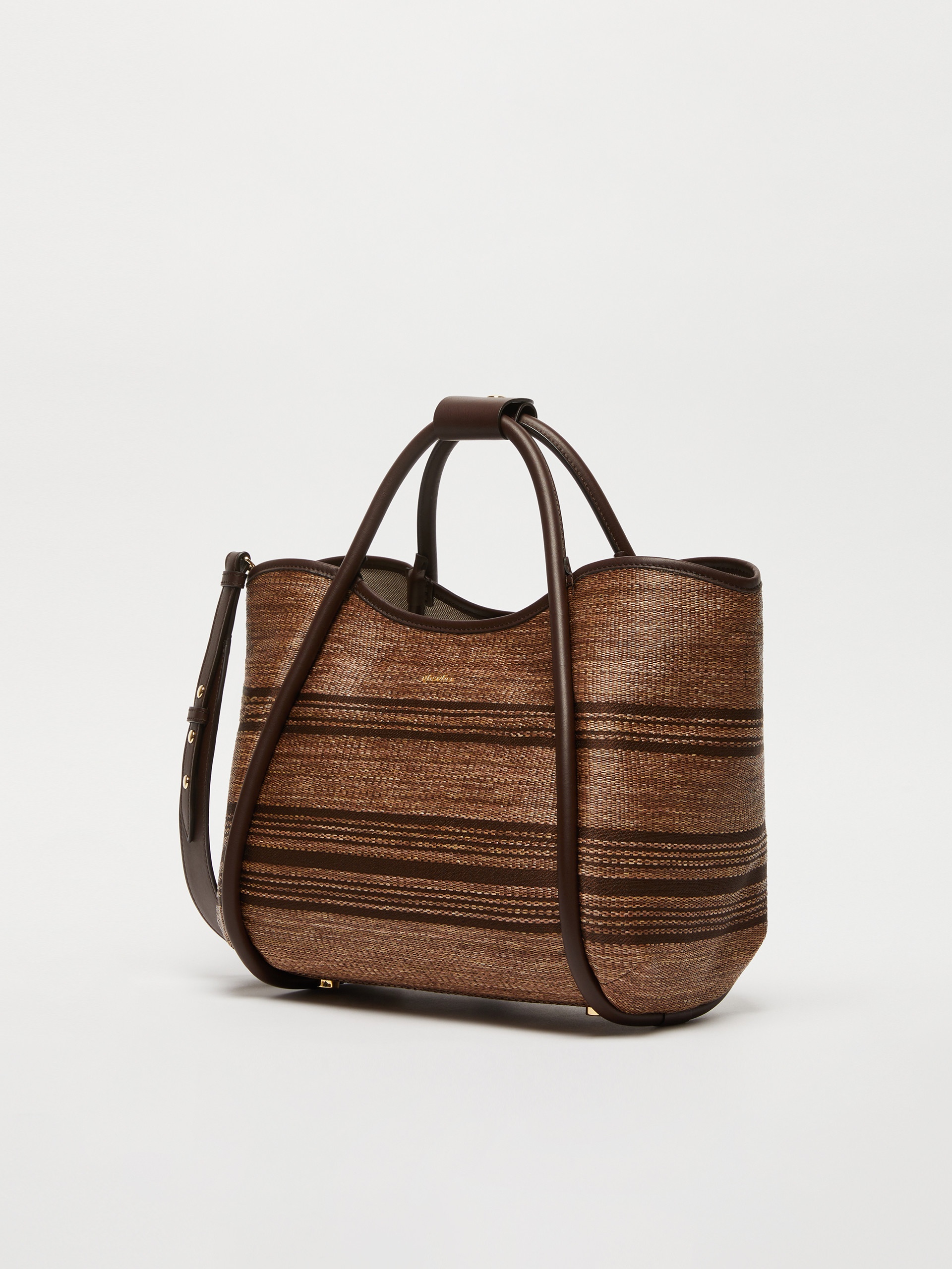 MARINESTRIPES Jacquard raffia-effect fabric small Marine bag - 2