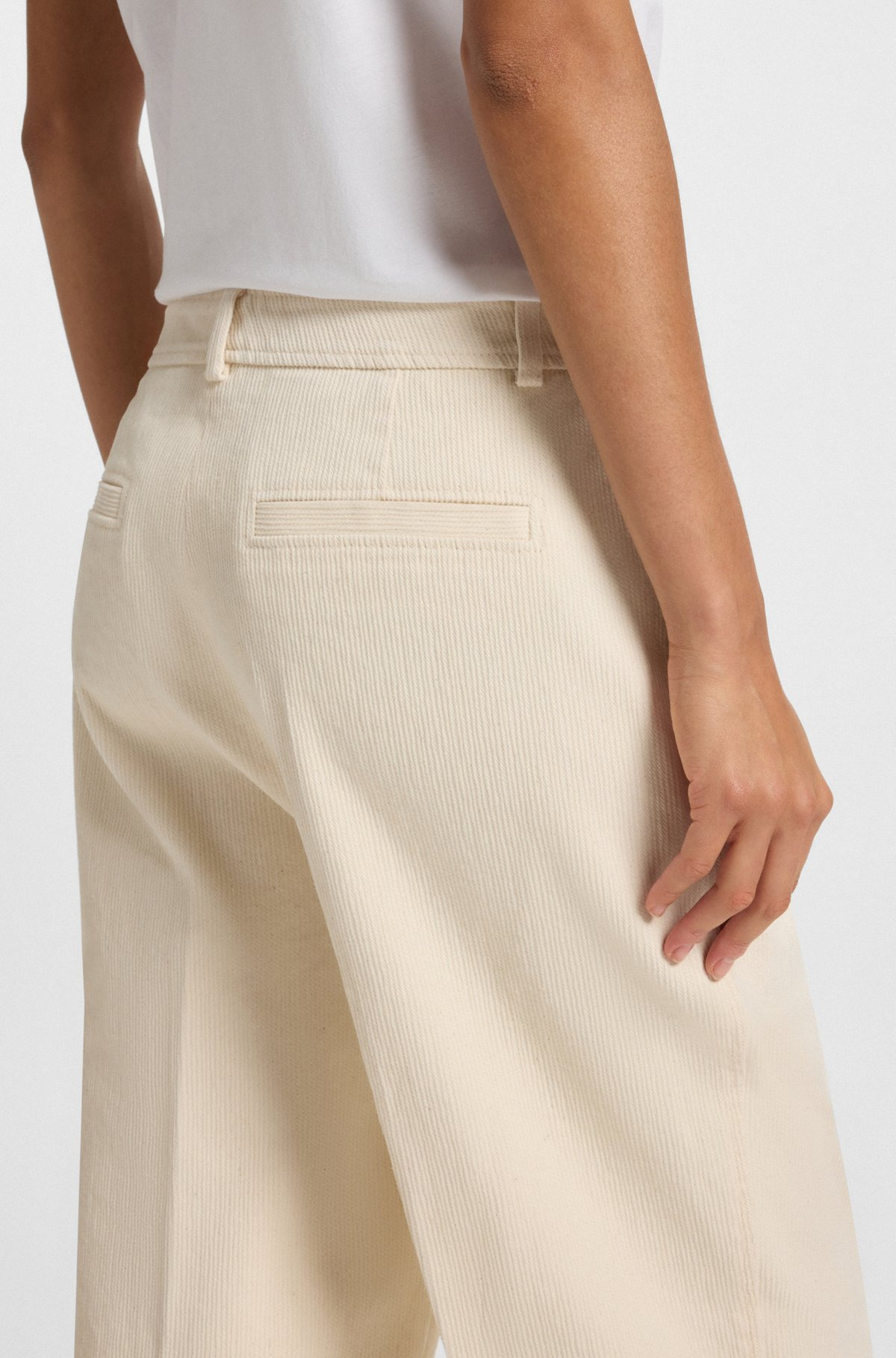 REGULAR-FIT TROUSERS IN CORDUROY - 5