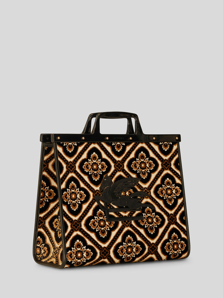 MEDIUM JACQUARD LOVE TROTTER BAG - 5