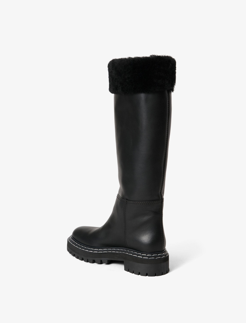 Lug Shearling Tall Boots 3