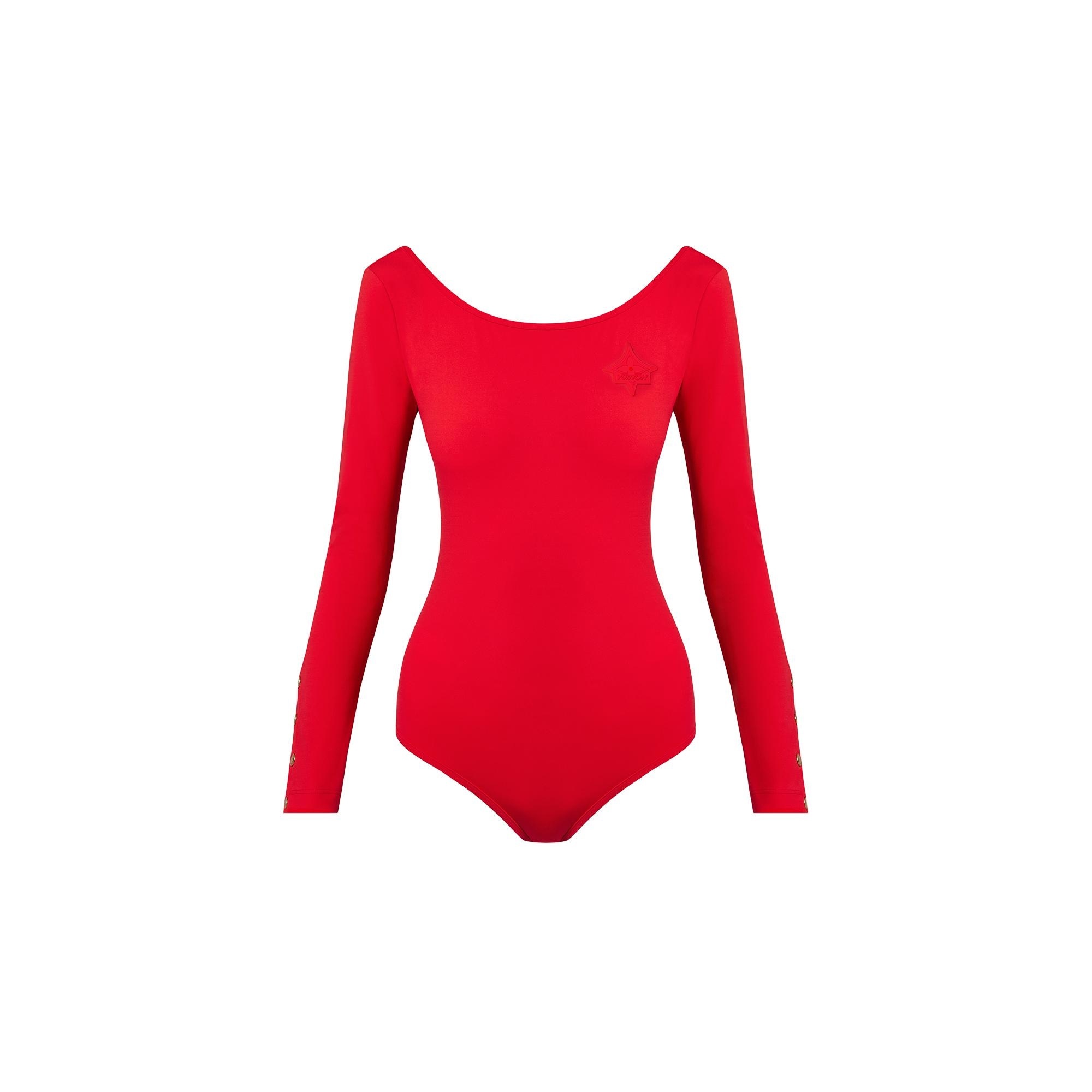 Long Sleeved One-Piece Swimsuit - 1