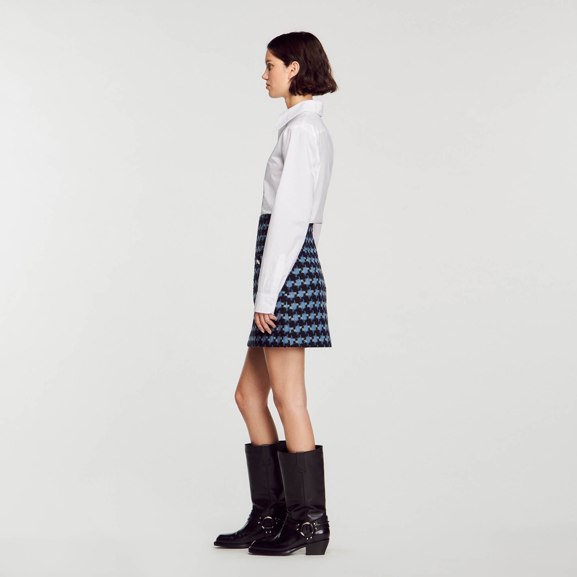 SHORT TWEED SKIRT - 7