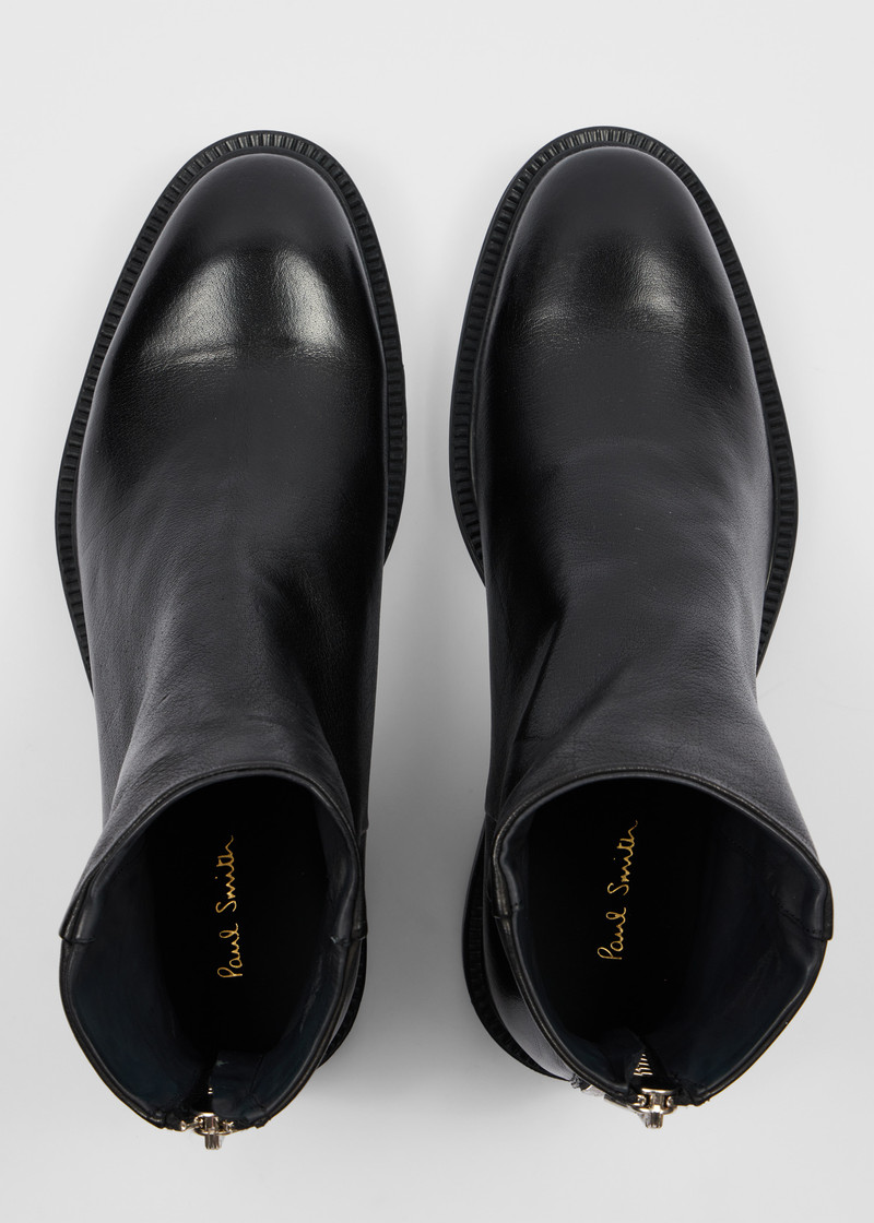 Black Leather 'Nik' Boots 5