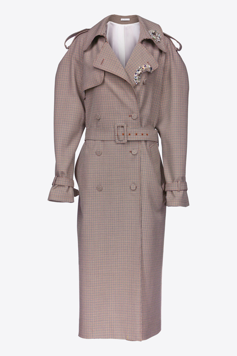 DISTRESSED CRYSTAL TRENCH COAT 1