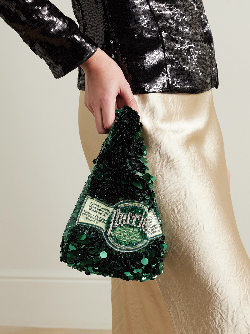 Anya Hindmarch Perrier Embellished Embroidered Recycled-satin Tote outlook