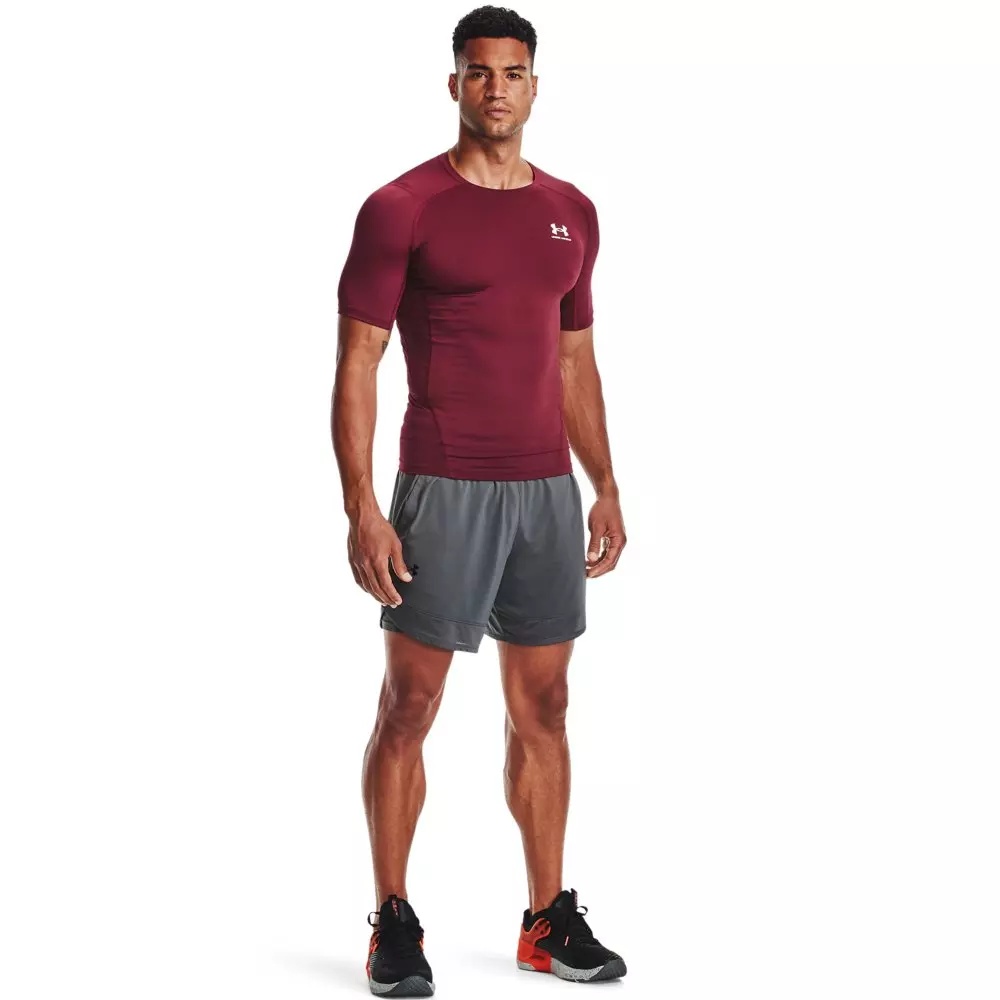 Men's Red/White HeatGearÂ® Short Sleeve Tee - 4