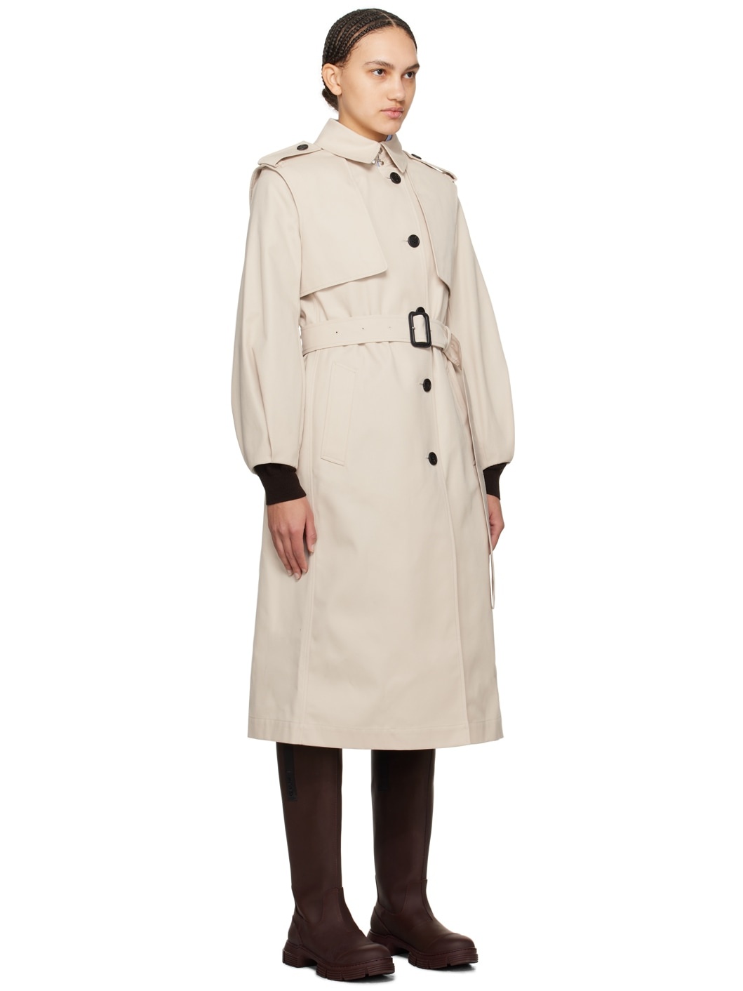 Beige Alia Trench Coat - 2
