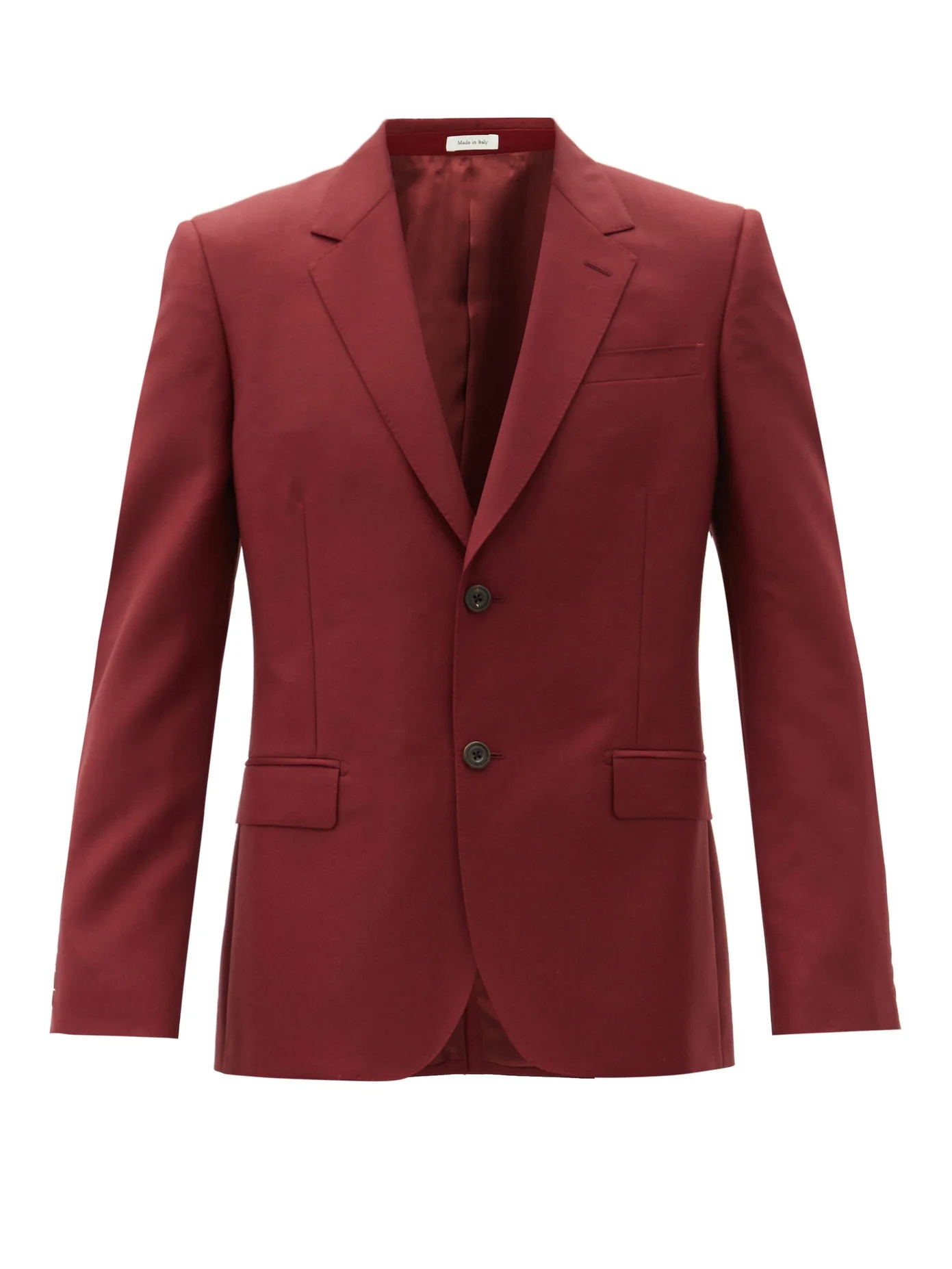 Single-breasted wool-blend jacket - 1