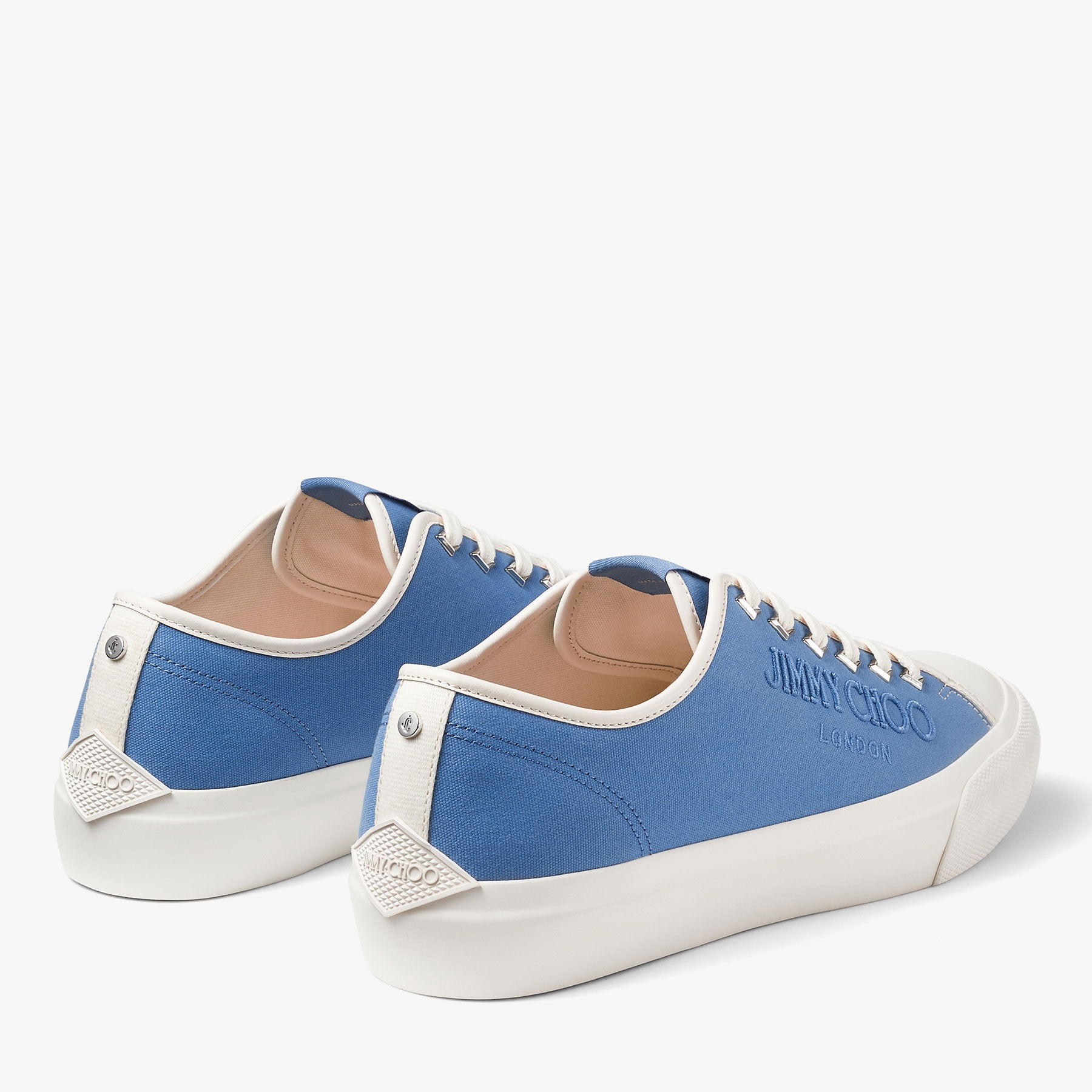 Palma/M
Denim and Latte Canvas Low-Top Trainers with Embroidered Logo - 6