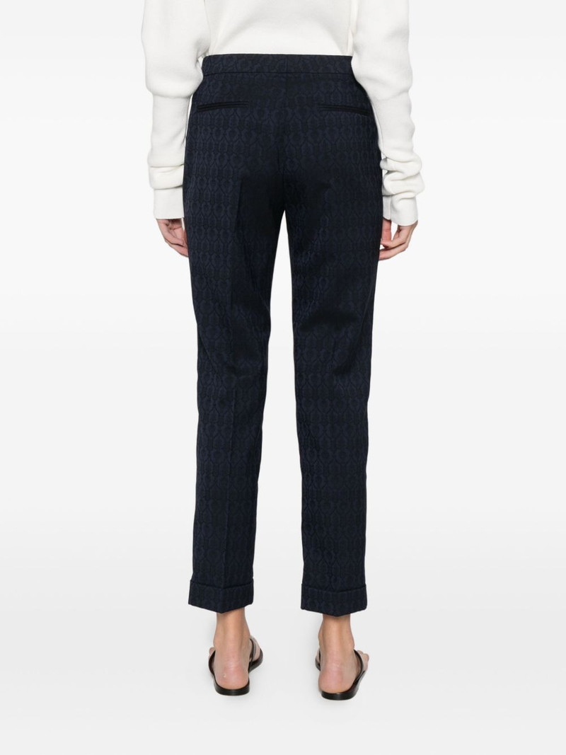 patterned cuffed trousers 4