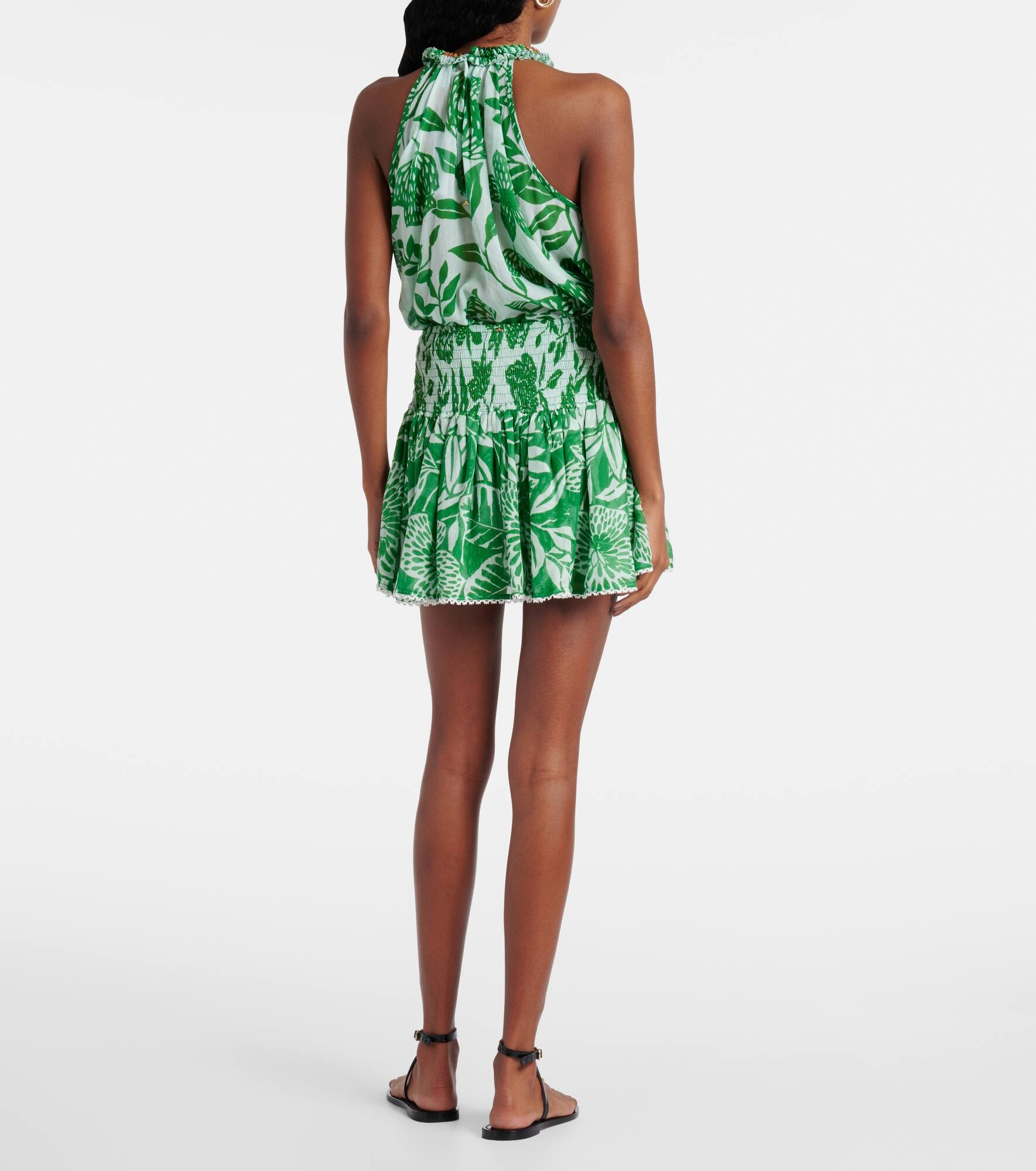 Colleen floral cotton miniskirt - 3