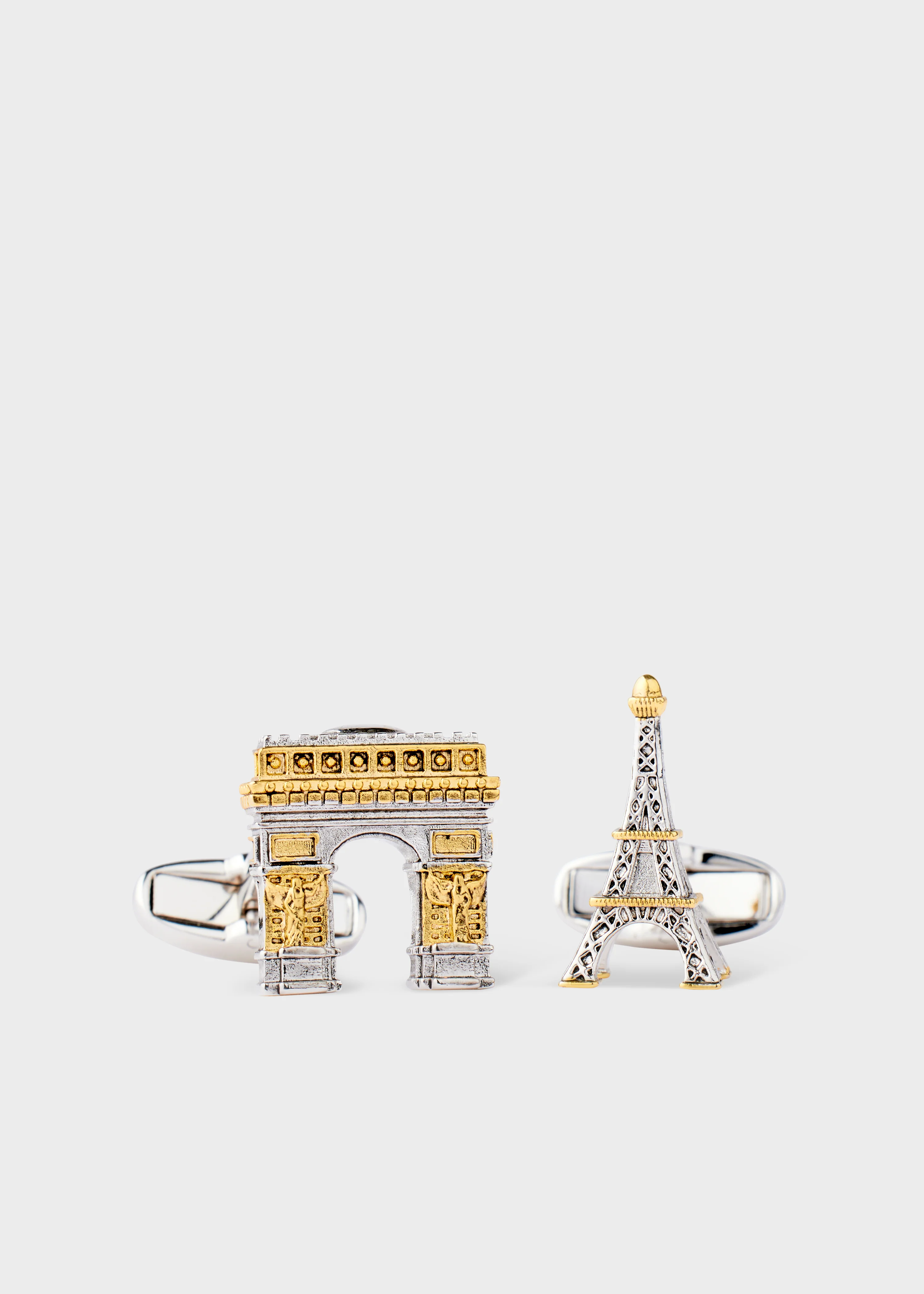 Silver and Gold 'Paris Souvenir' Cufflinks - 1