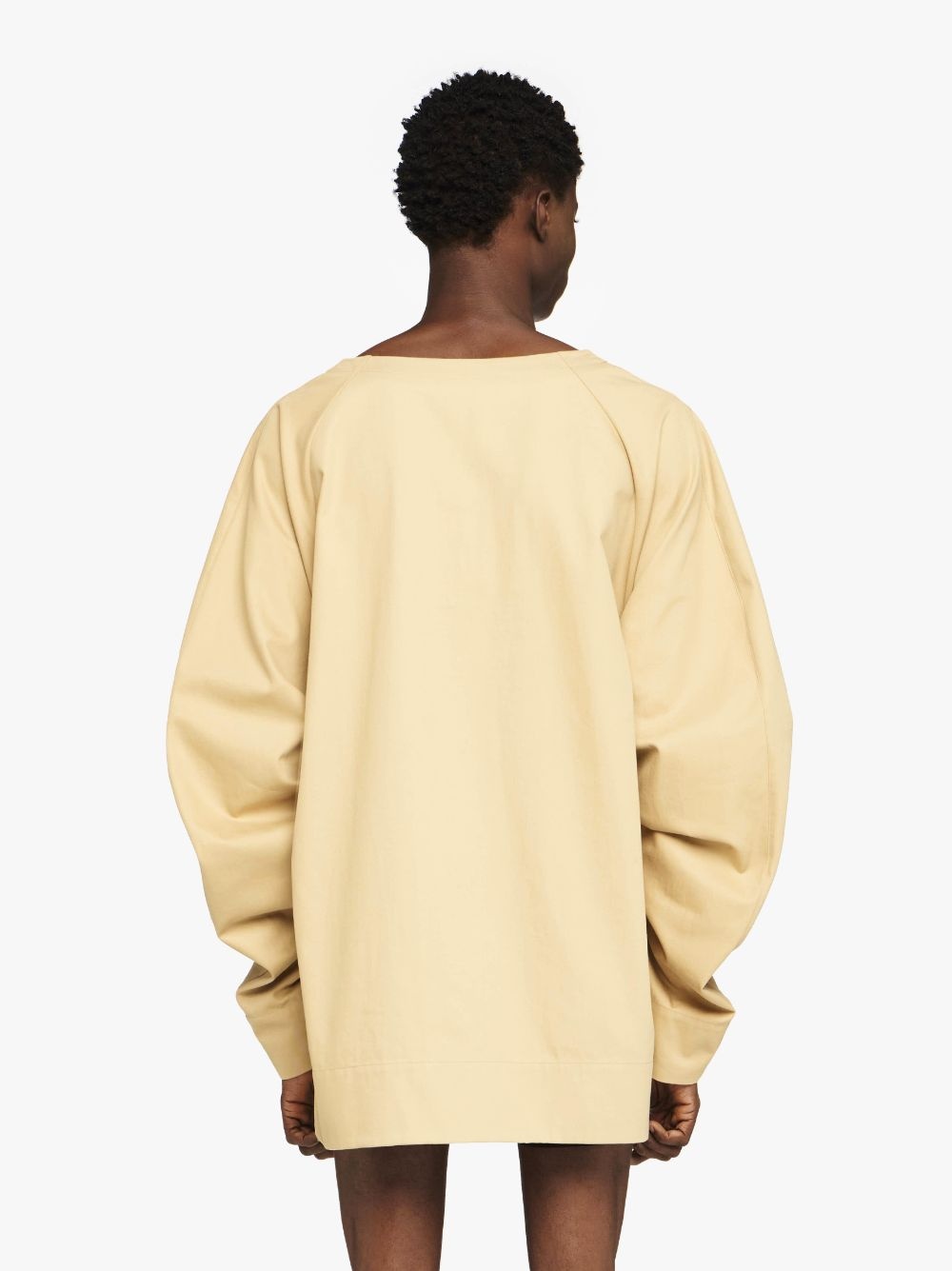 OVERSIZED V-NECK GATHERED SLEEVE TOP - 3