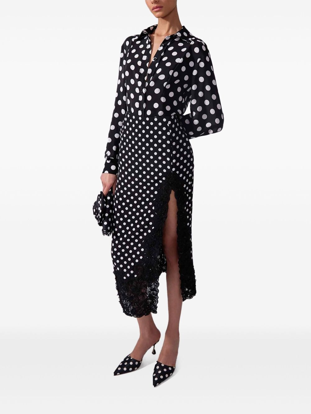 polka dot midi skirt - 3