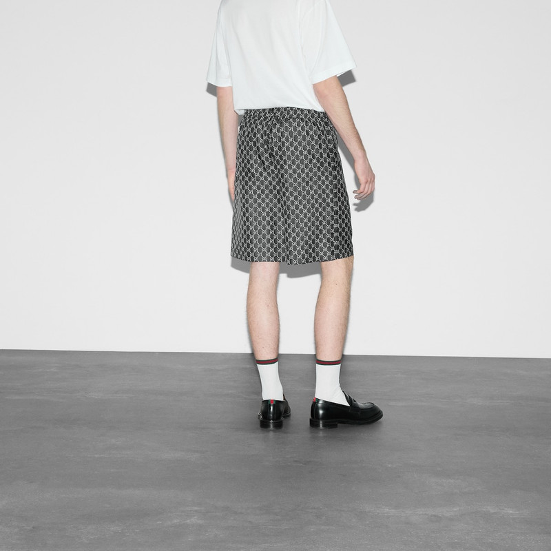 GG print silk twill shorts 4