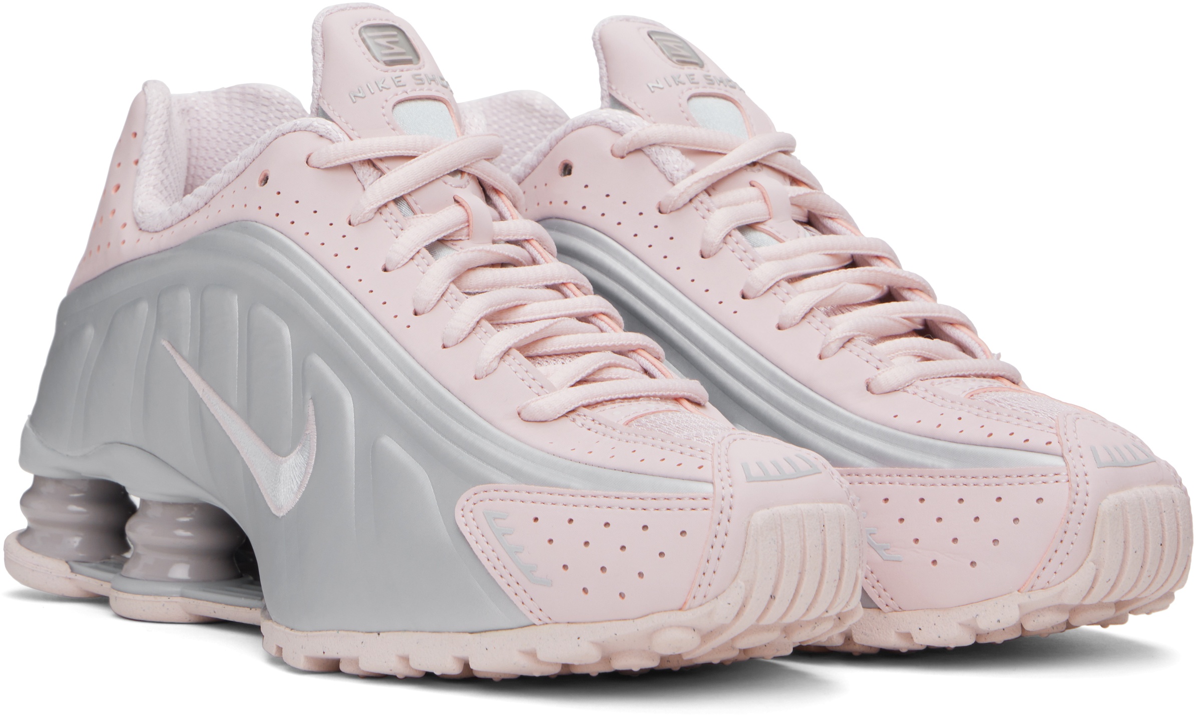 Nike Pink & Silver Shox R4 Sneakers | REVERSIBLE