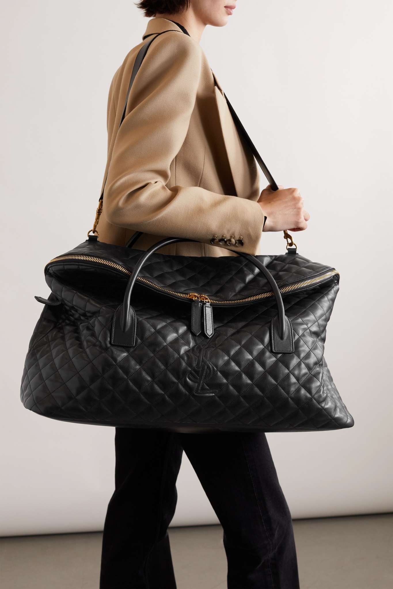 SAINT LAURENT Esジャイアント トラベルバッグ Quilted Leather サンローラン新作「ES ジャイアント トラベルバッグ