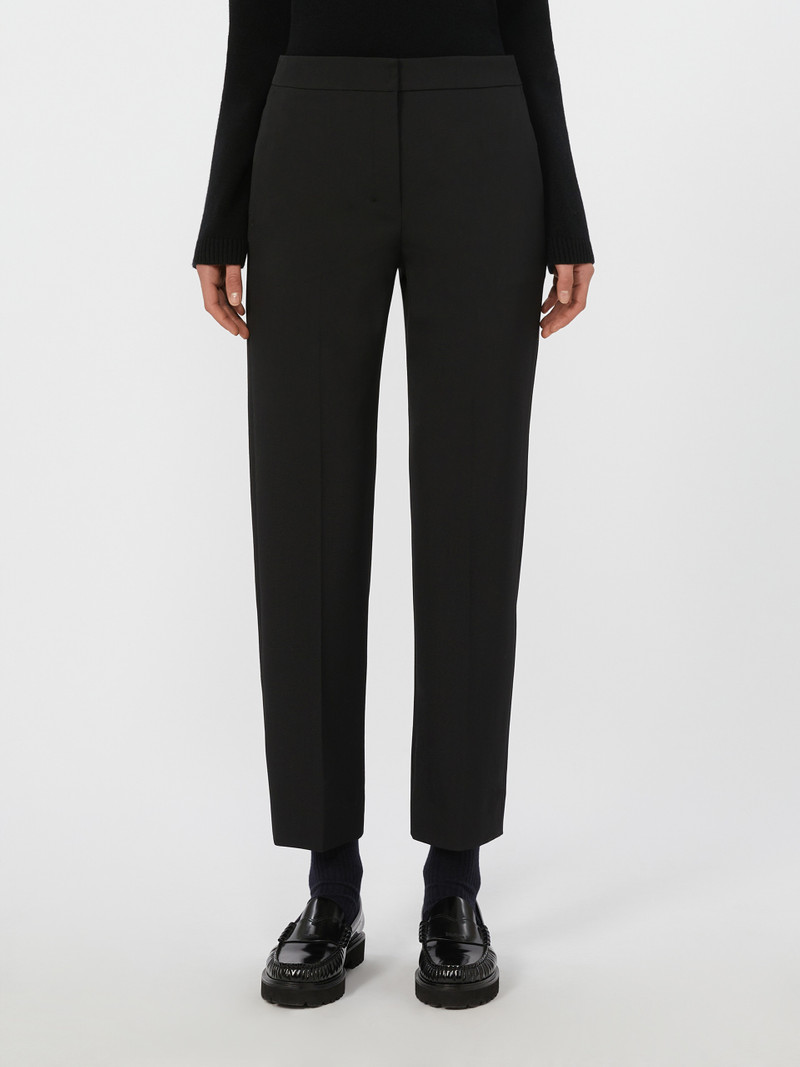 MALIKA Slim gabardine trousers 3