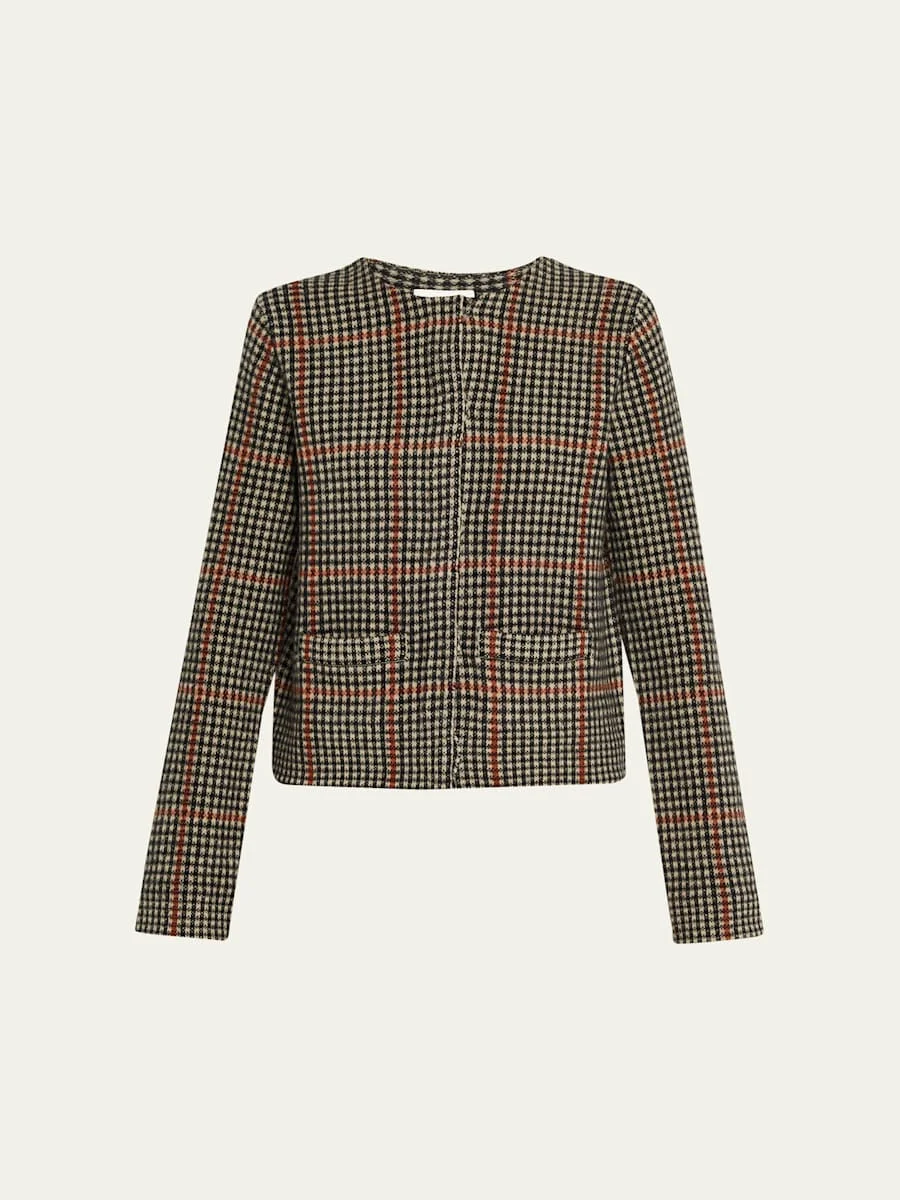 Glen Plaid Short Jacket - 1