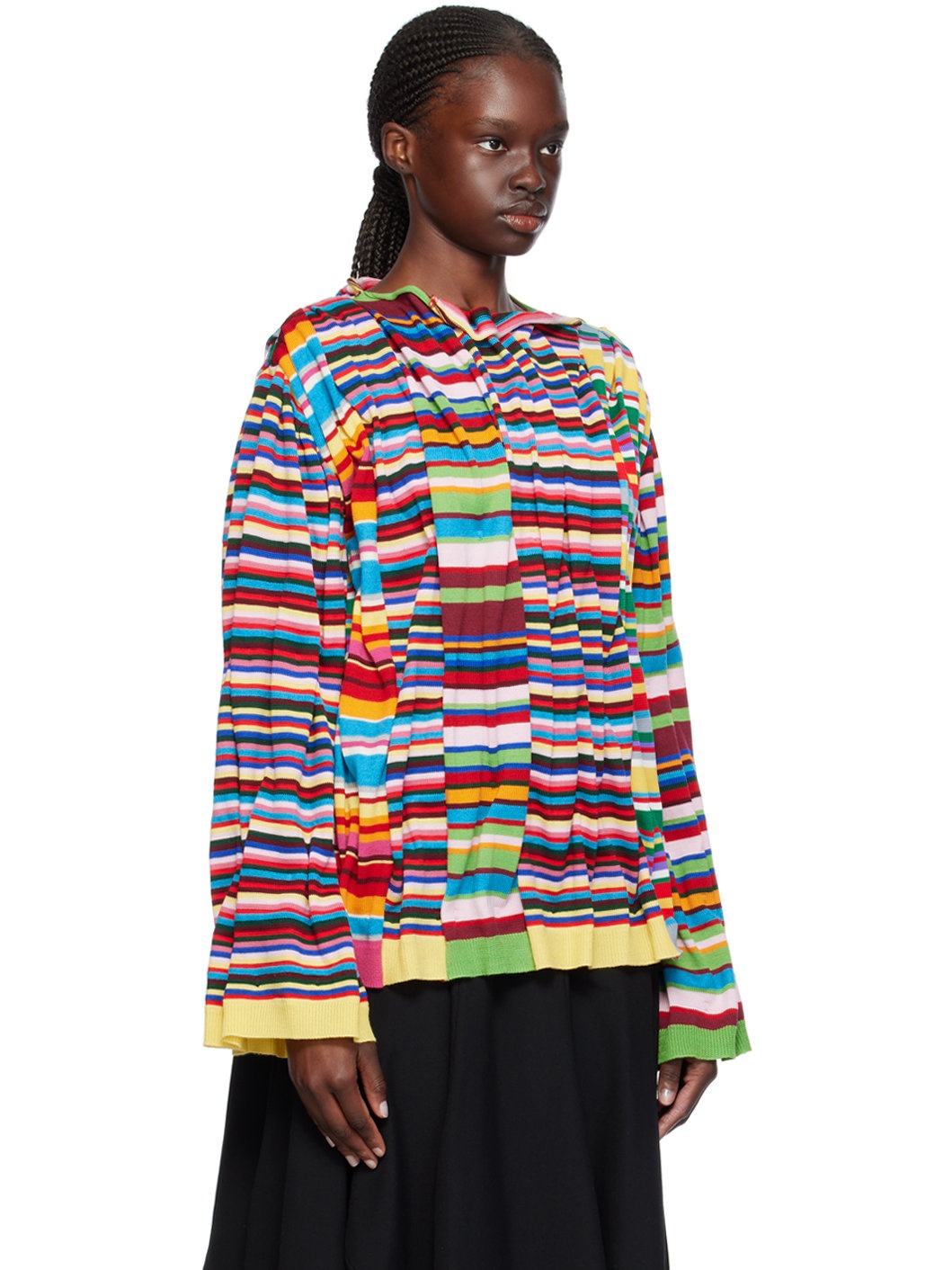 Multicolor Gathered Sweater - 2