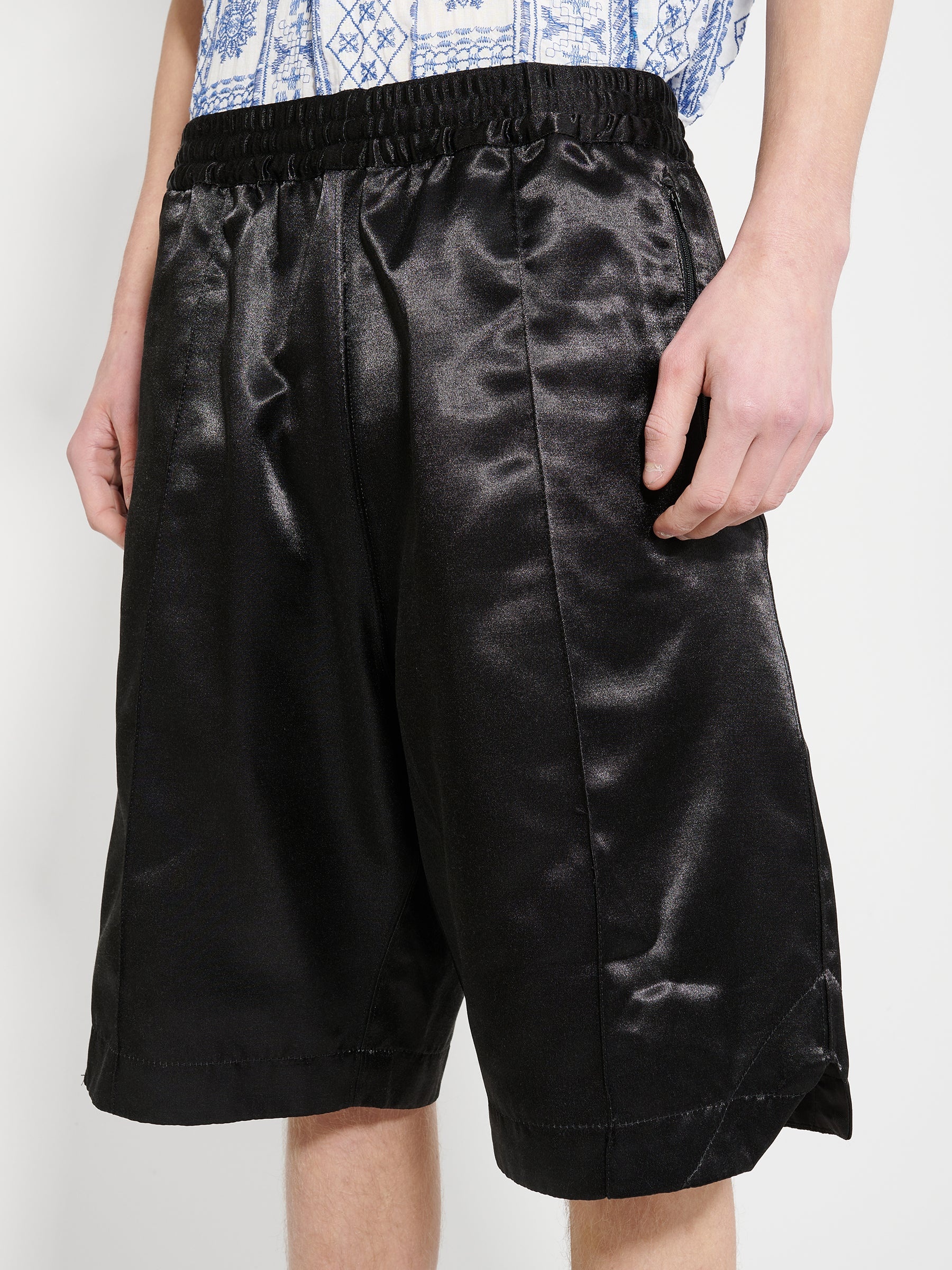 ENGINEERED GARMENTS BB SHORTS BLACK PC SATIN - 2