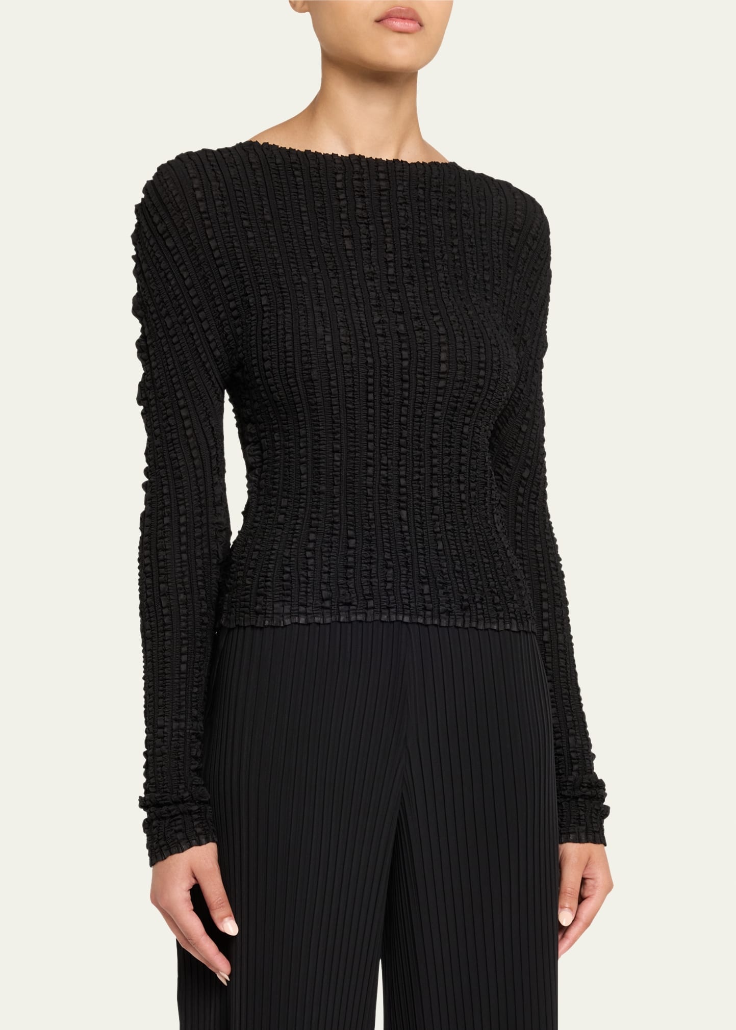 Jellyfish Pleats Long-Sleeve Top - 4